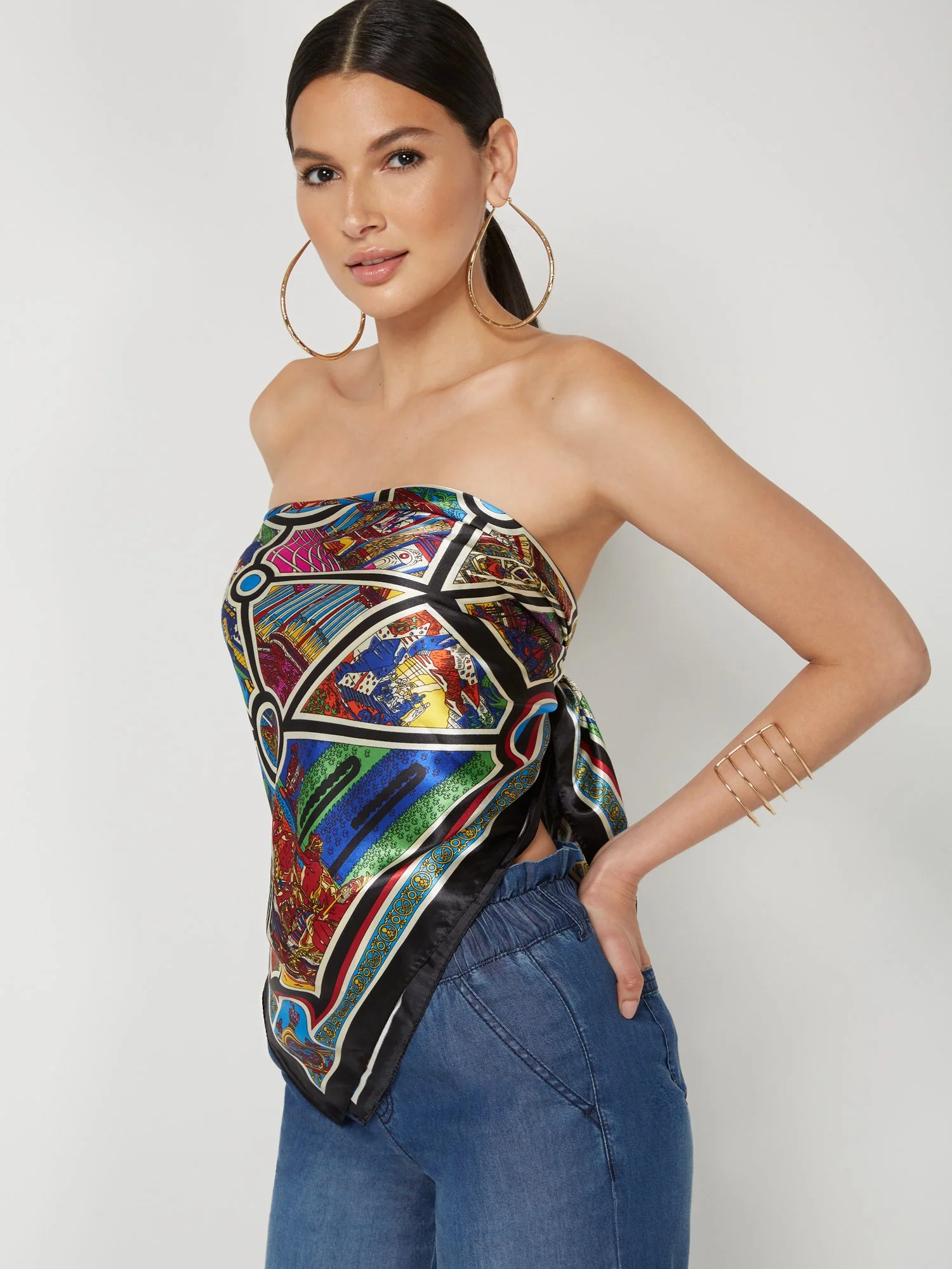 Printed Silky Scarf - Image 3