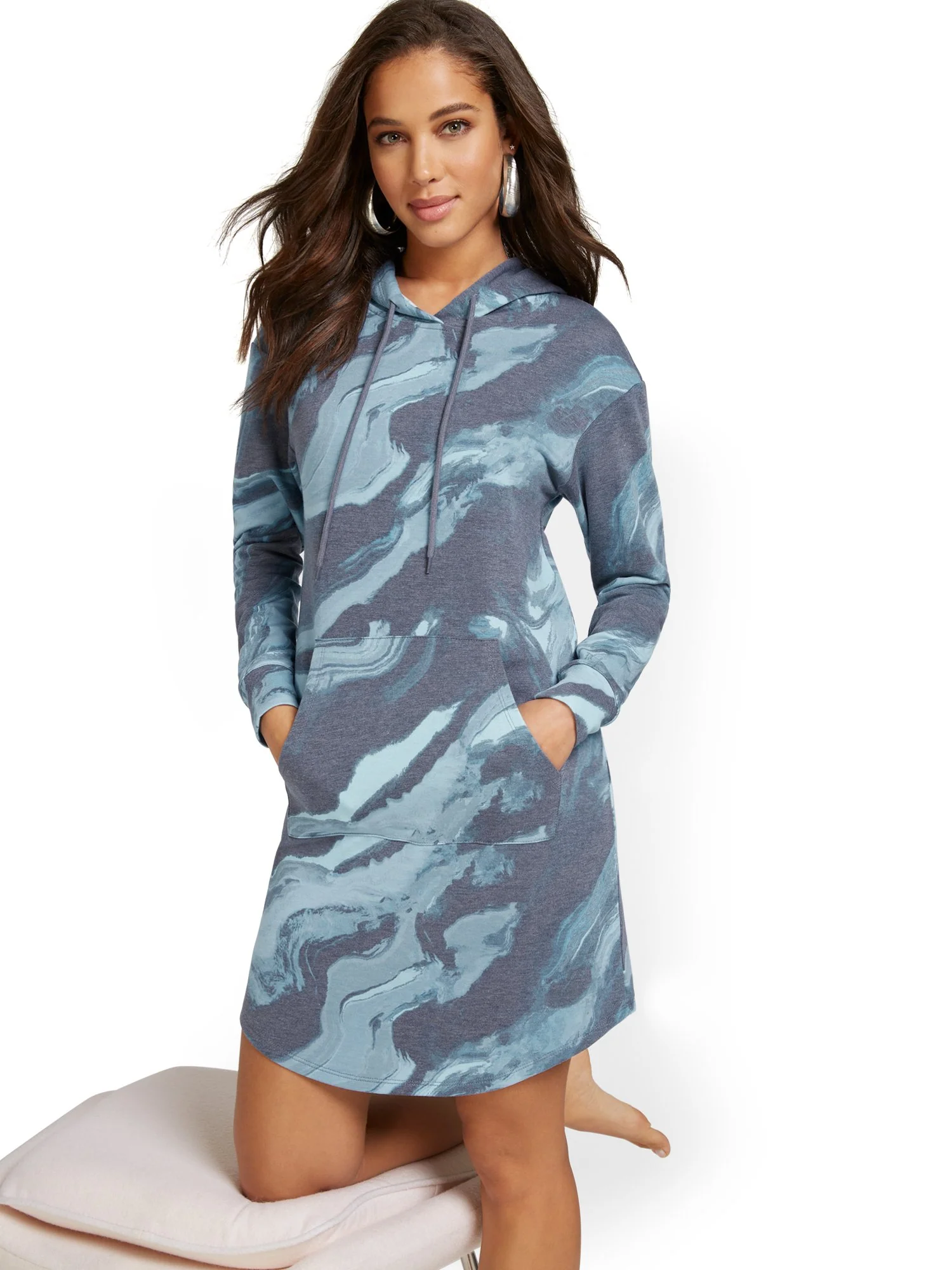 Printed Sweatshirt Dress
