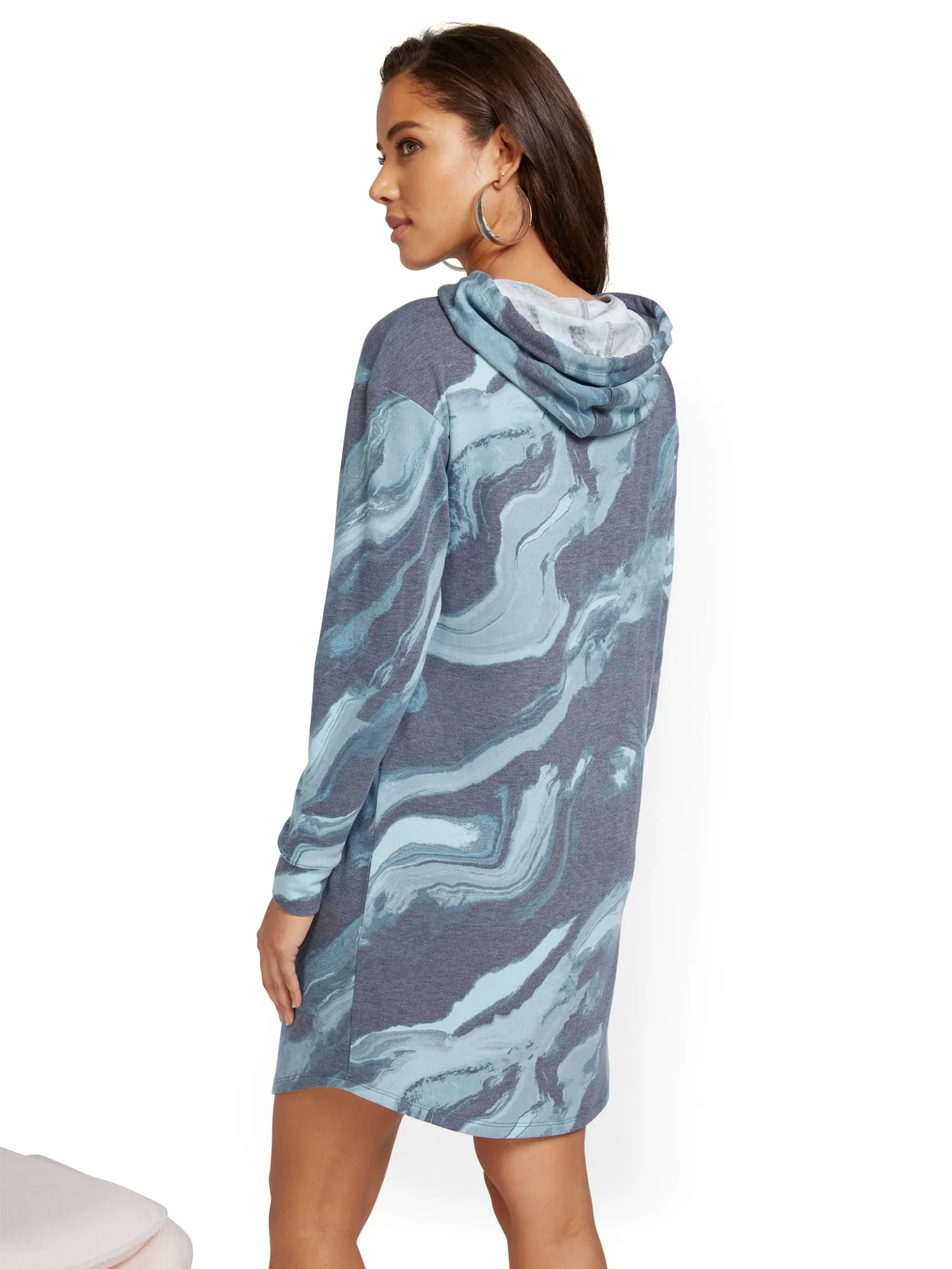Printed Sweatshirt Dress - Image 3