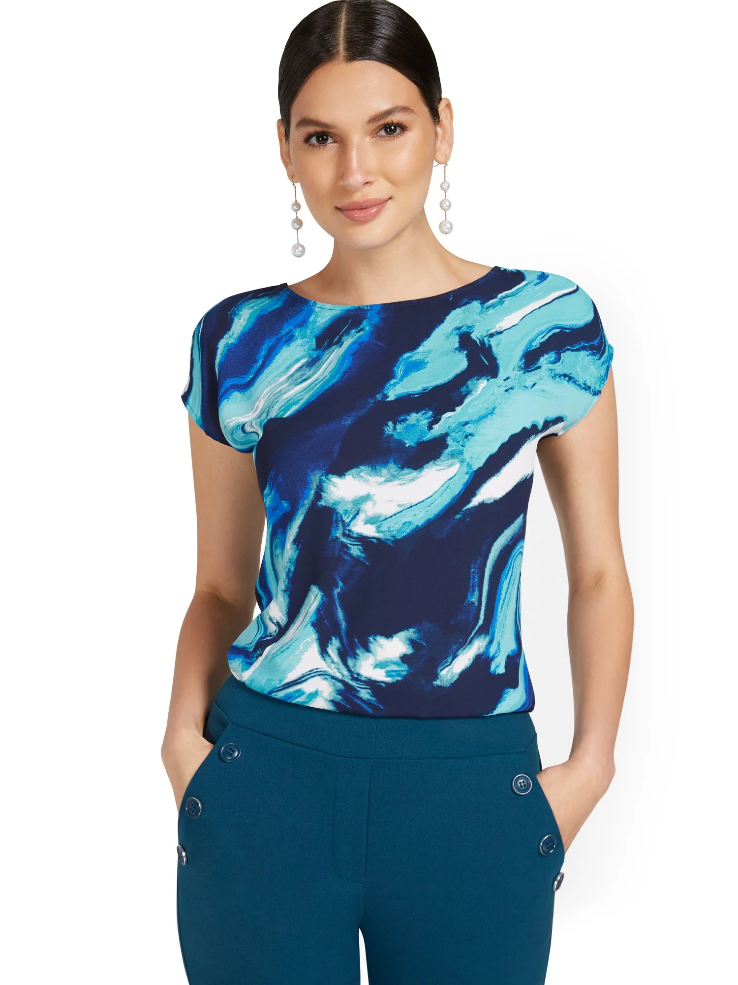 Printed Twist-Back Tee - Image 4