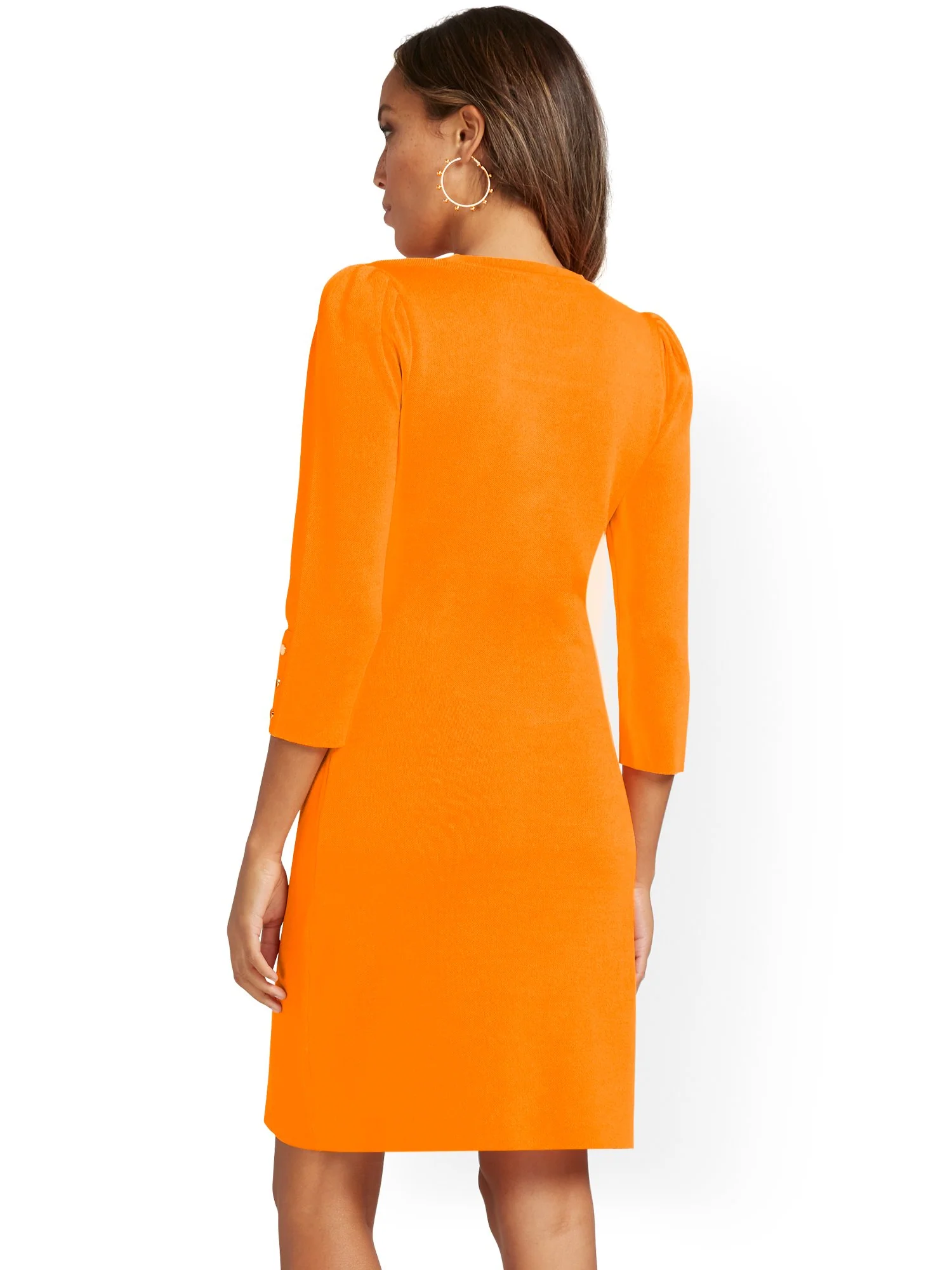 Puff-Sleeve Cut-Out Sheath Dress - Image 3