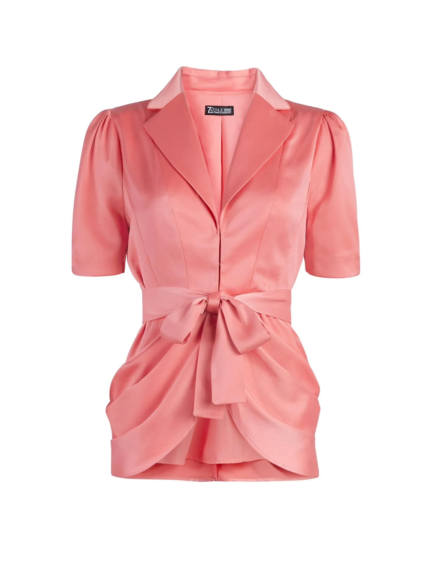 Puff-Sleeve Draped Jacket