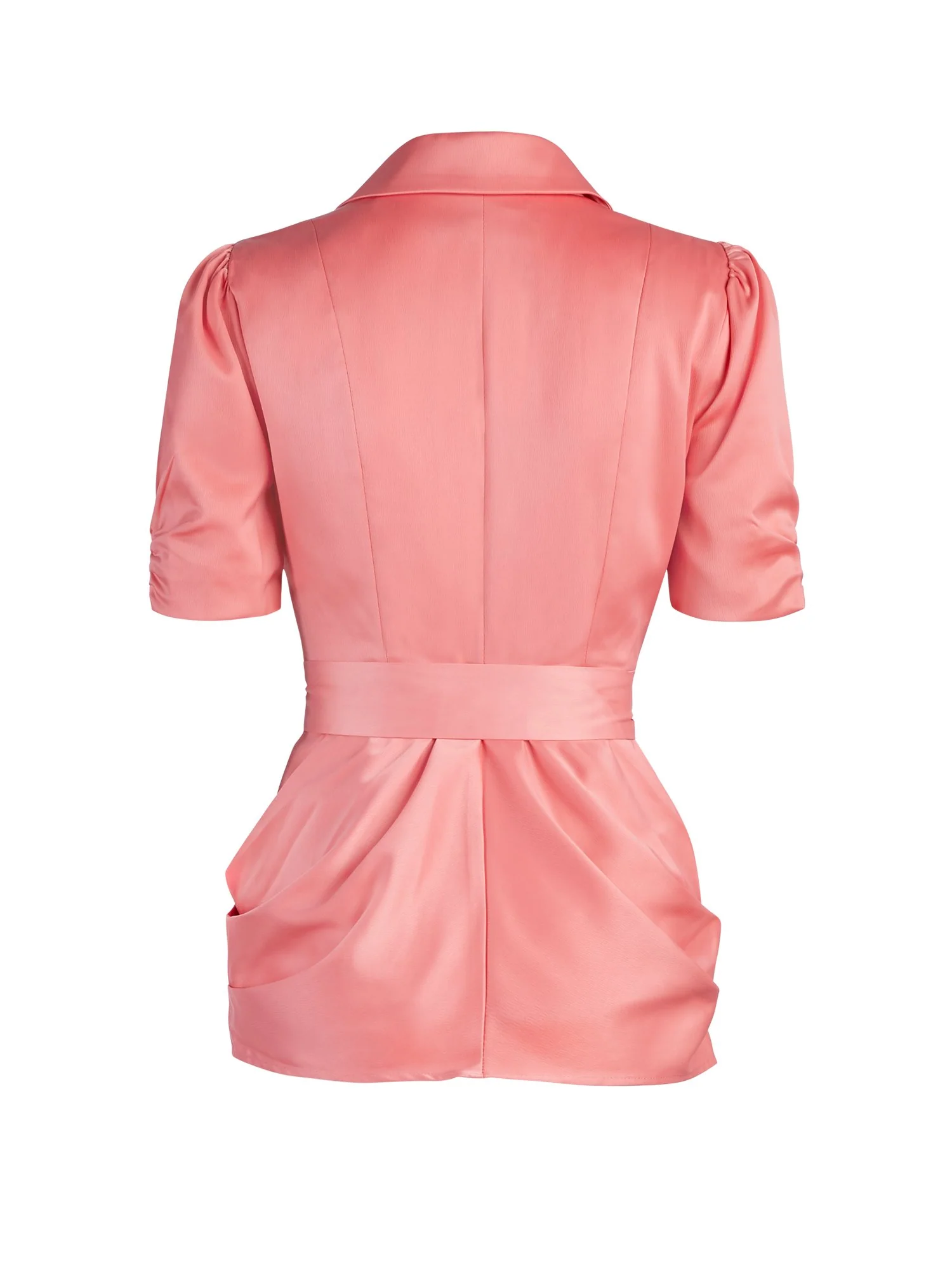 Puff-Sleeve Draped Jacket - Image 3