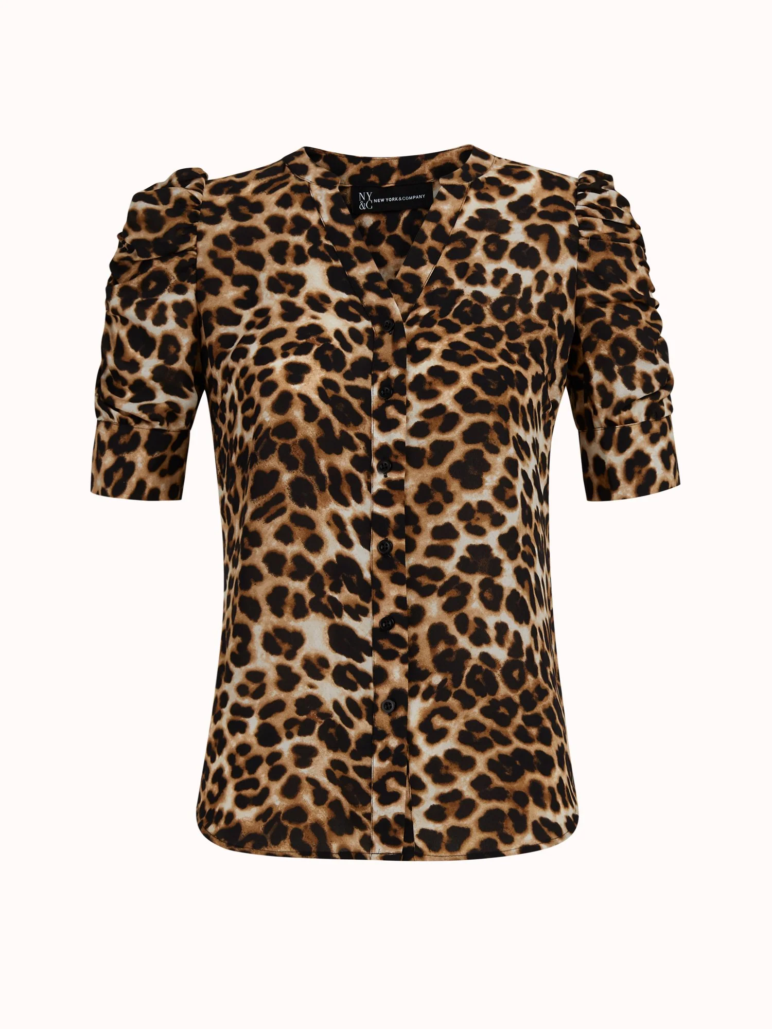 Puff-Sleeve Leopard Top - Image 2