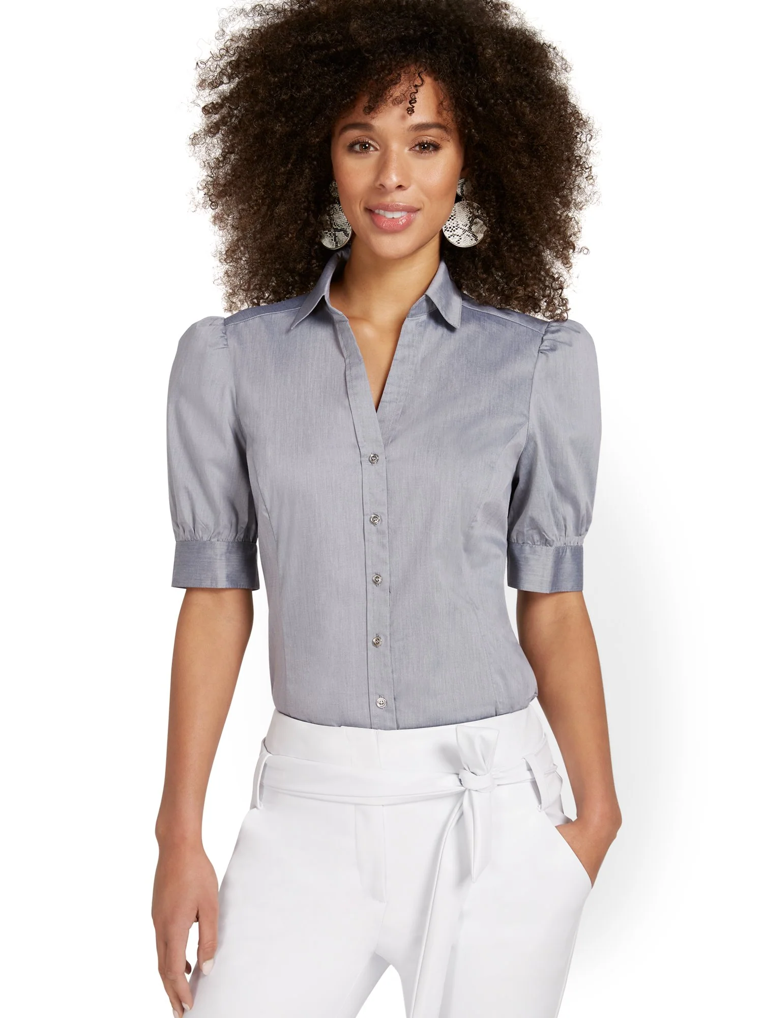 Puff-Sleeve Madison Shirt - 7th Avenue - Image 8