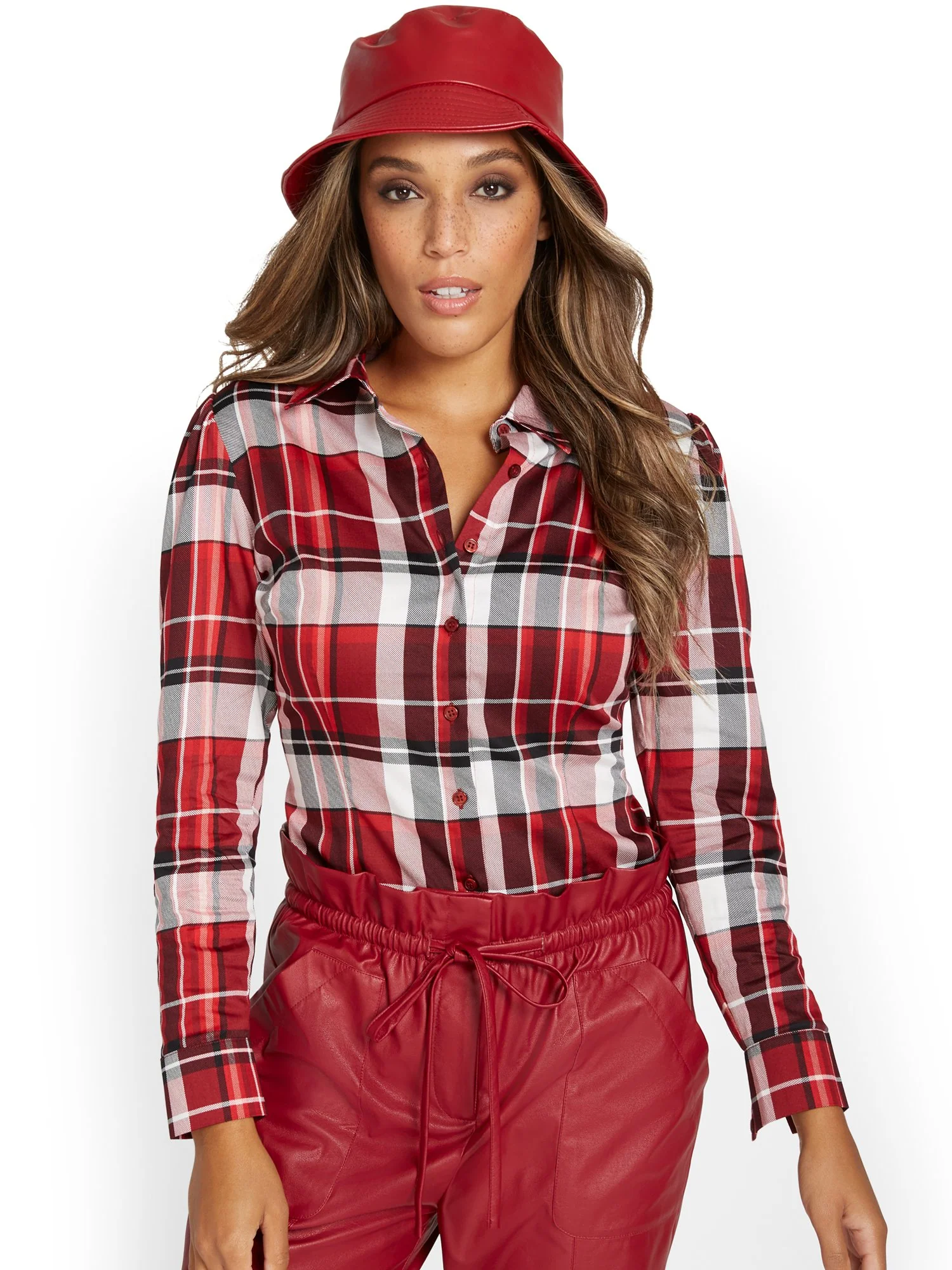 Puff-Sleeve Madison Shirt - Plaid - Image 5
