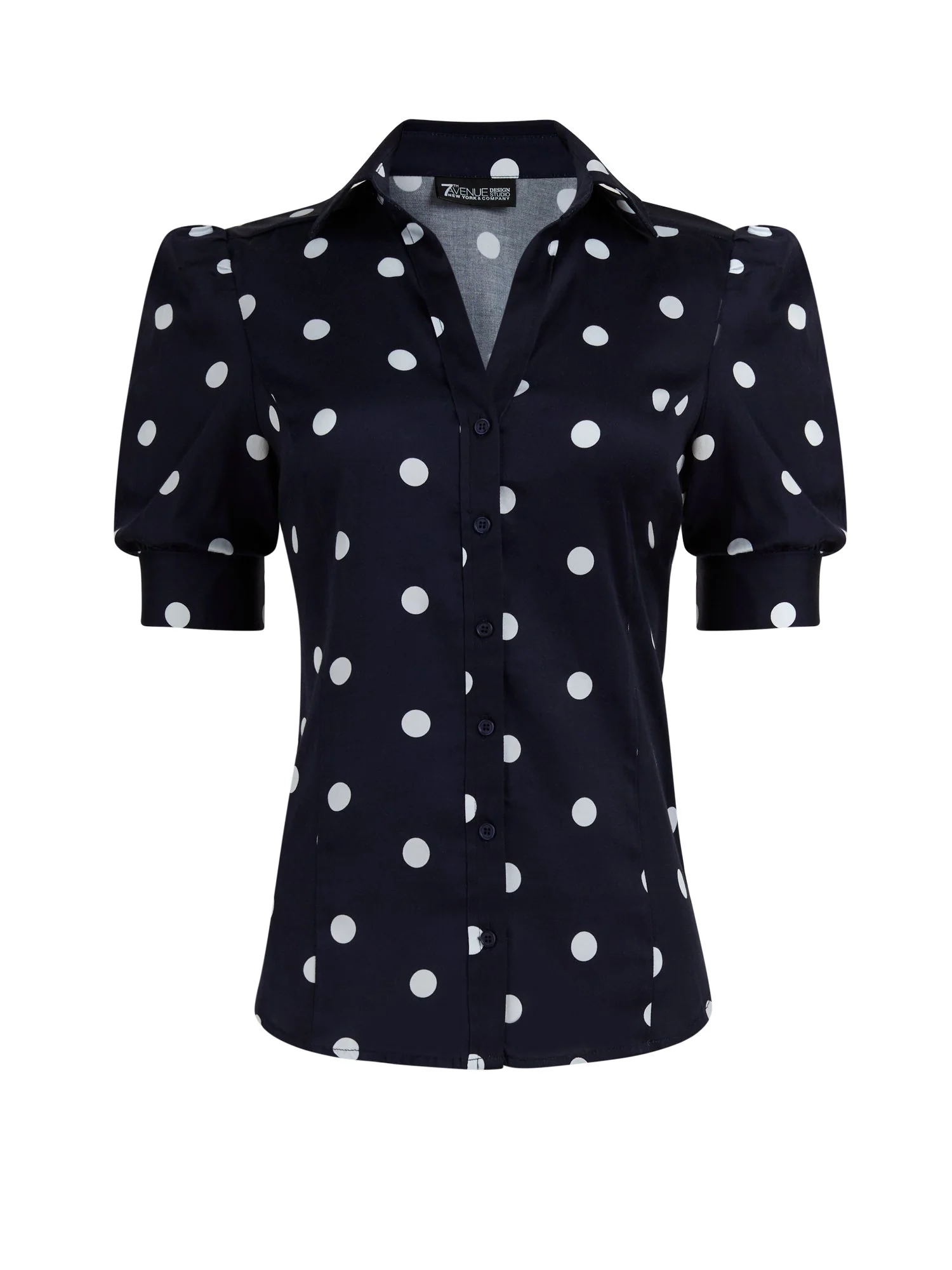 Puff-Sleeve Madison Stretch Shirt - No Gap - 7th Avenue - Image 5