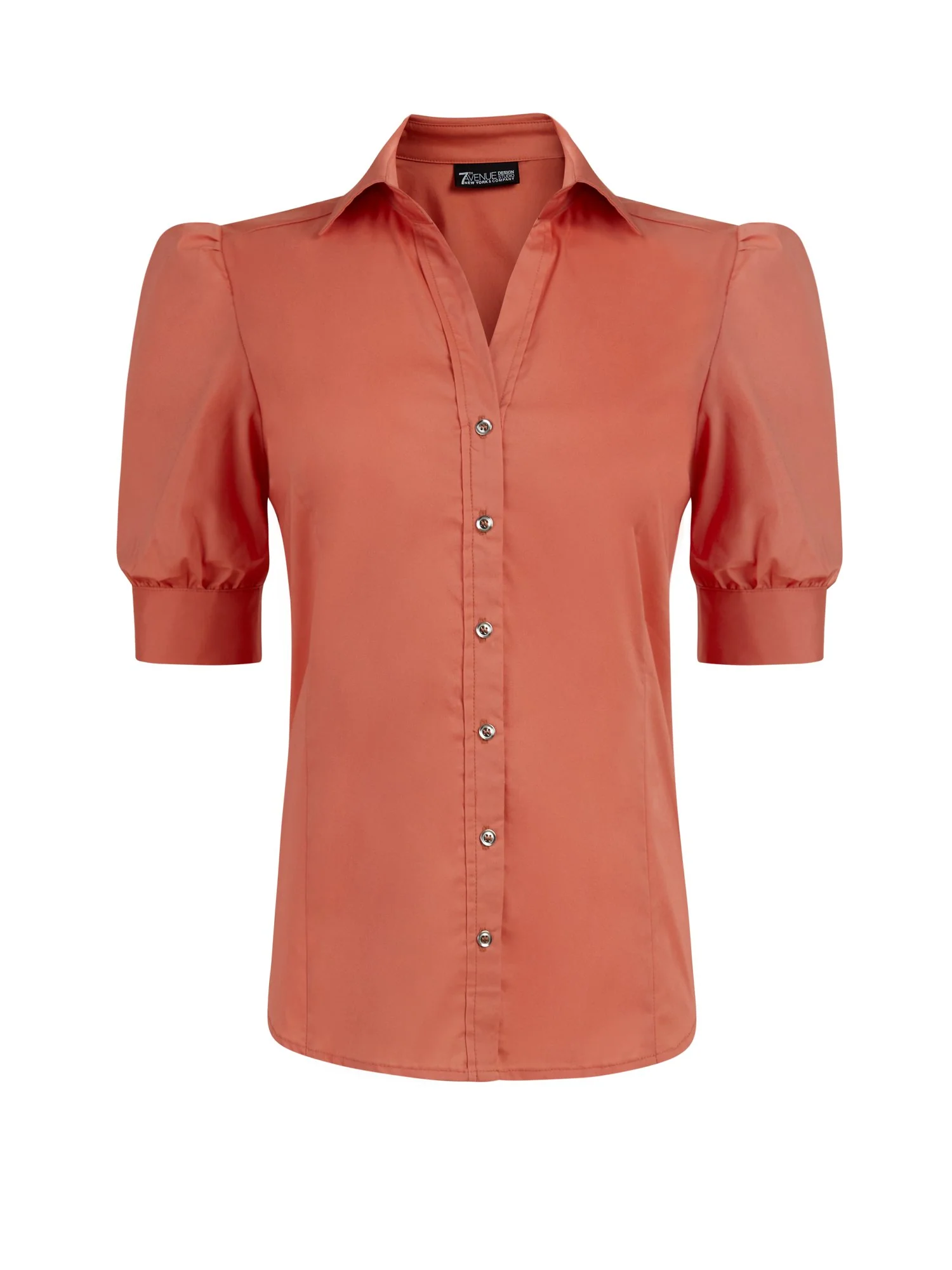 Puff-Sleeve Madison Stretch Shirt - No Gap - 7th Avenue - Image 14