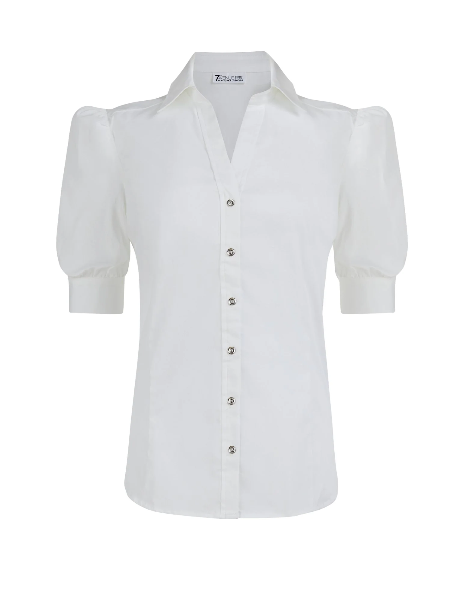 Puff-Sleeve Madison Stretch Shirt - No Gap - 7th Avenue - Image 5
