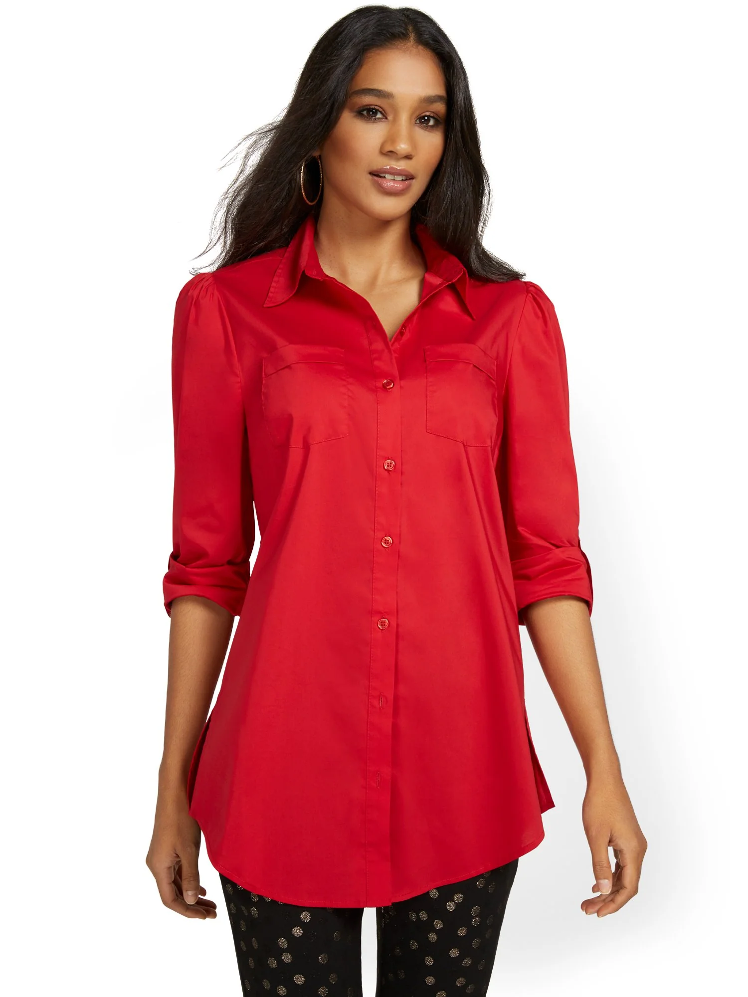 Puff-Sleeve Madison Tunic Shirt - Image 10