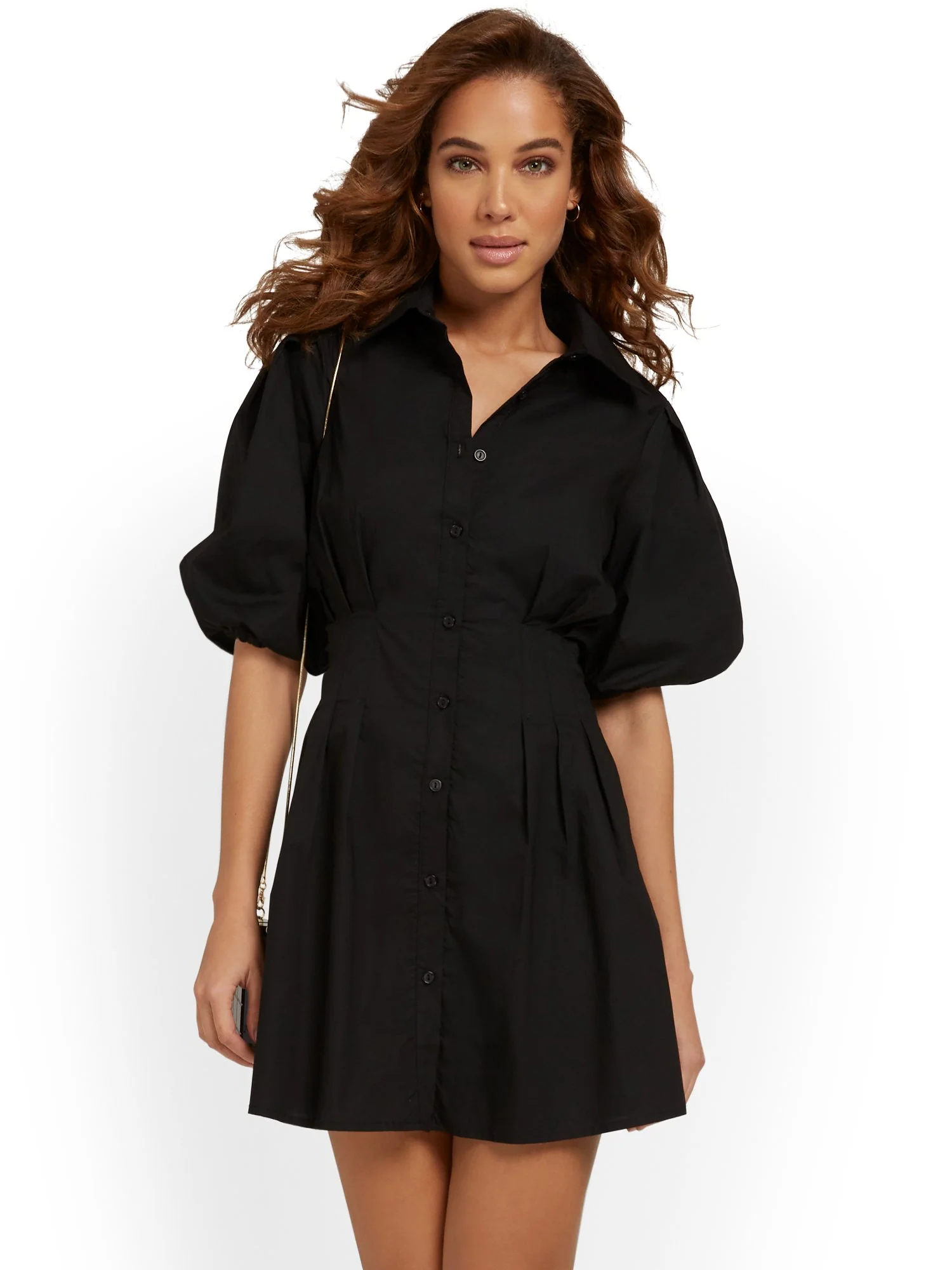 Lena Puff-Sleeve Shirtdress - Brands We Love - Image 2
