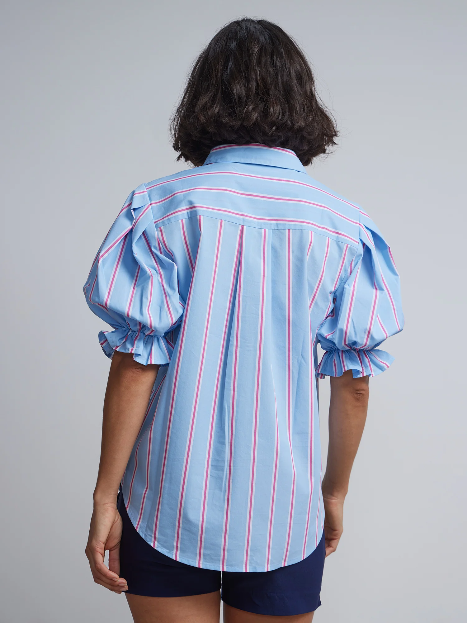 Puff Sleeve Striped Shirt - Image 3