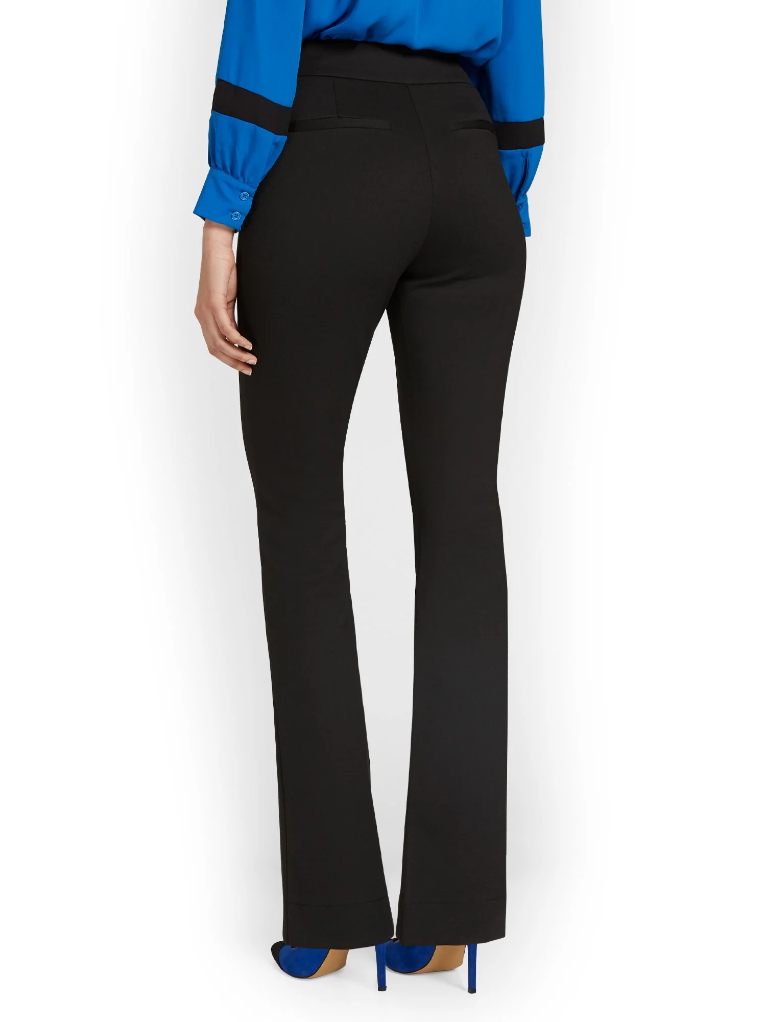 Pull-On Button-Pocket Bootcut Ponte Pant - Superflex - Image 3