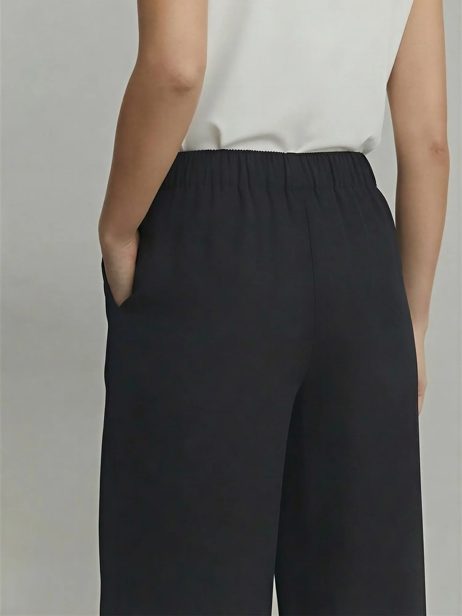 Pull On Crinkle Flowy Pants - Image 3