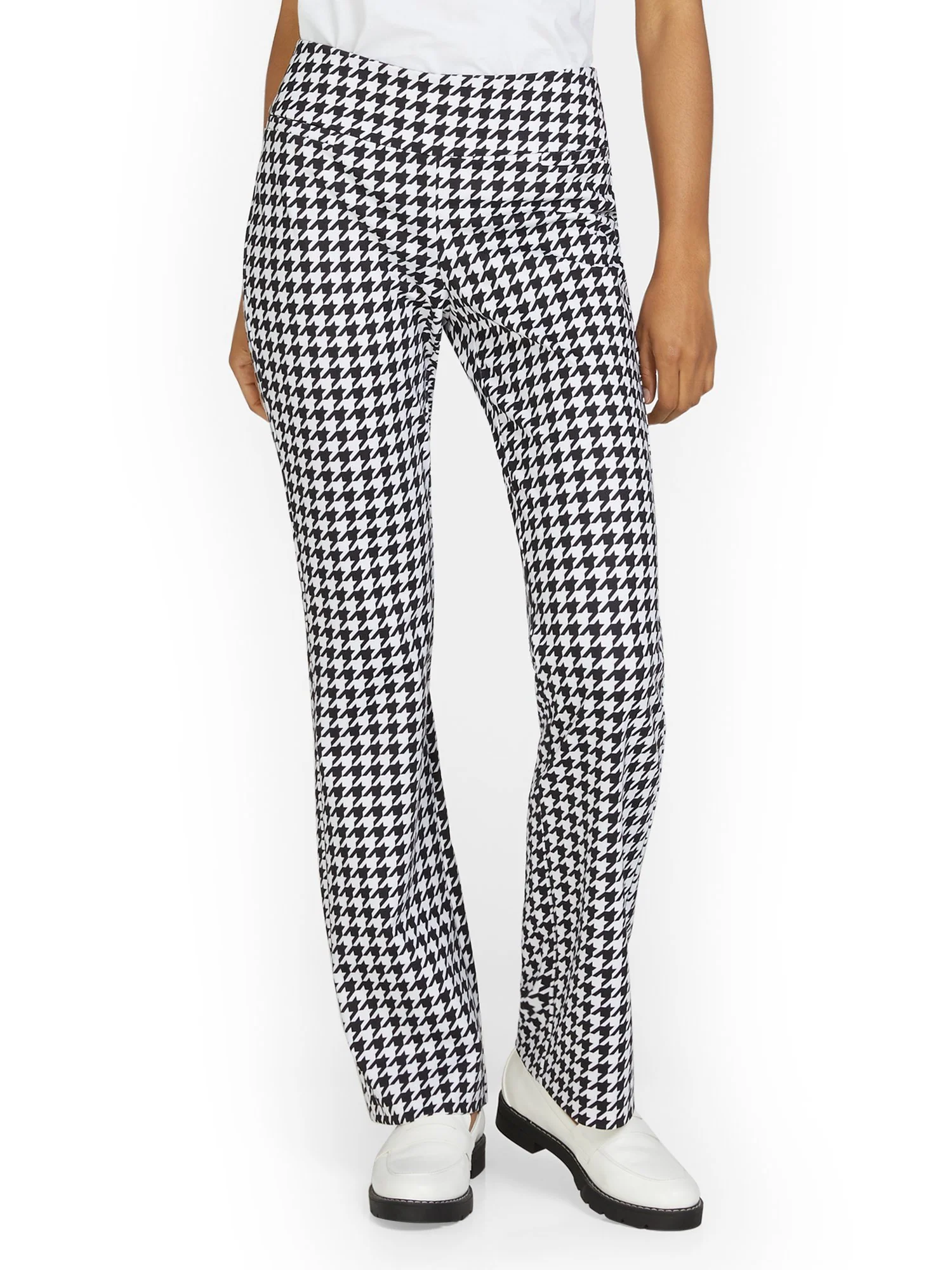Pull-On Houndstooth Bootcut Ponte Pant - Superflex - Image 2