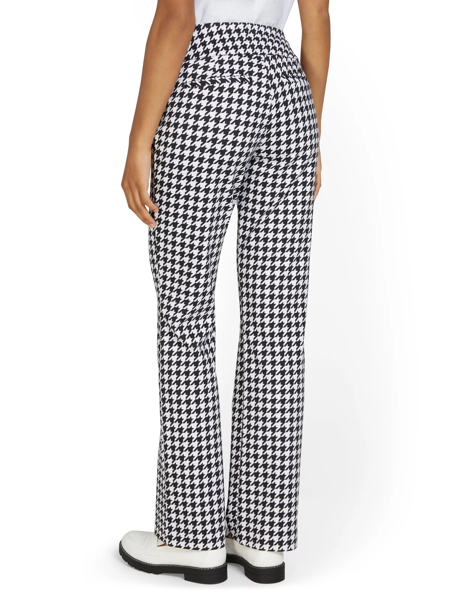 Pull-On Houndstooth Bootcut Ponte Pant - Superflex - Image 3