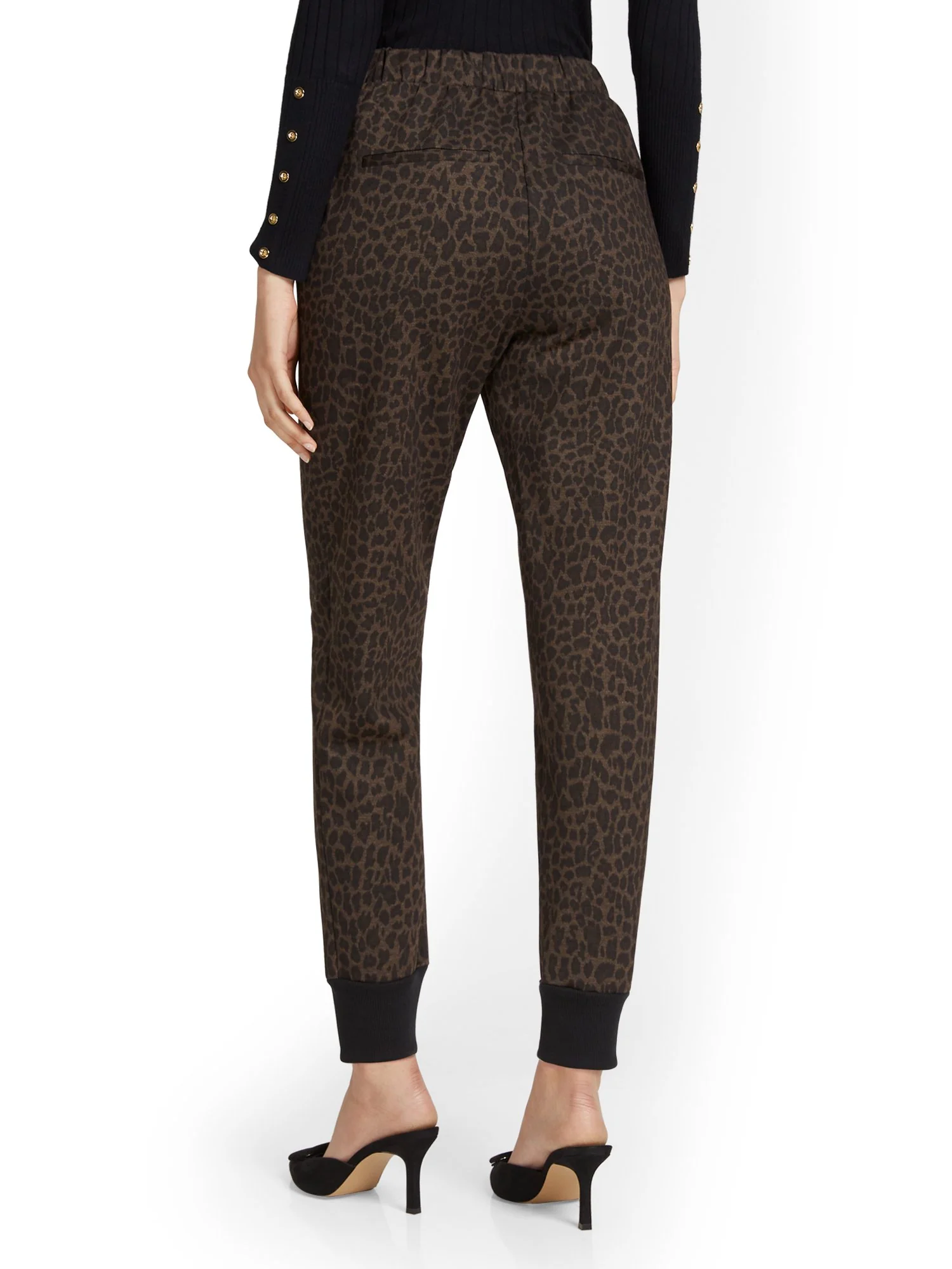 Pull-On Leopard-Print Ponte Jogger Pant - Superflex - Image 3