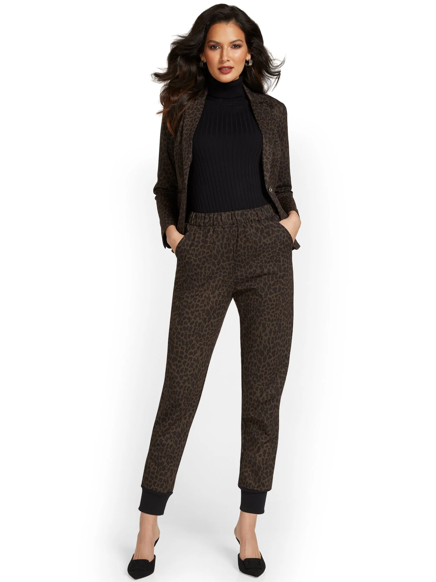 Pull-On Leopard-Print Ponte Jogger Pant - Superflex - Image 4