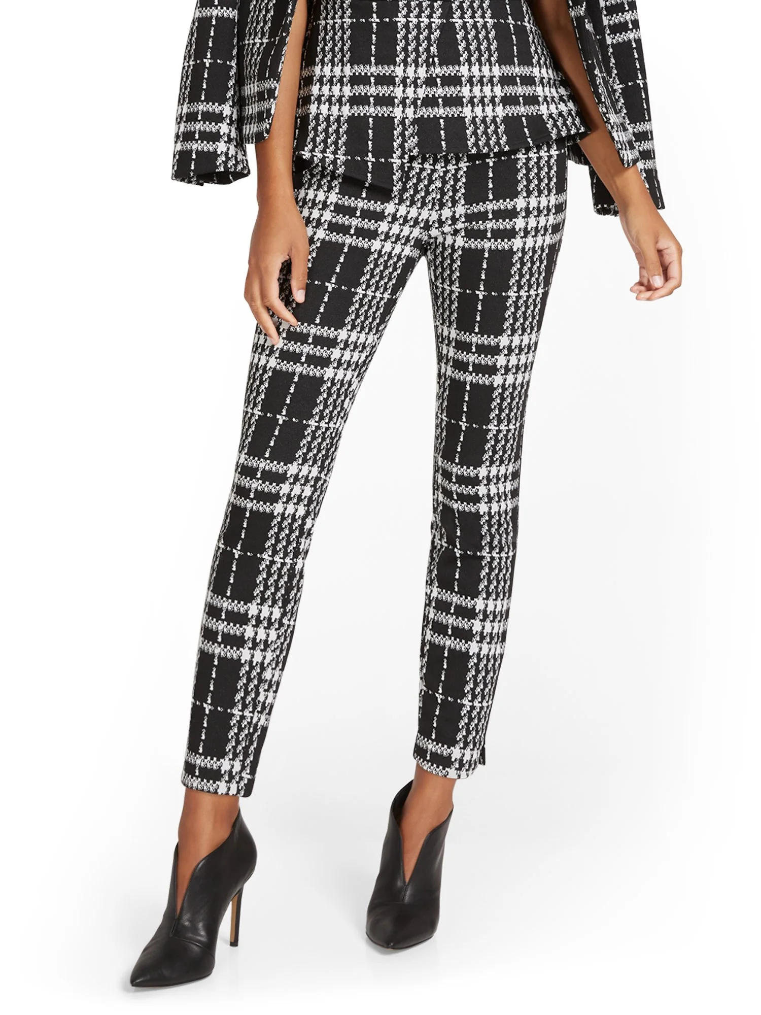 Pull-On Plaid Ankle Ponte Pant - Superflex - Image 2