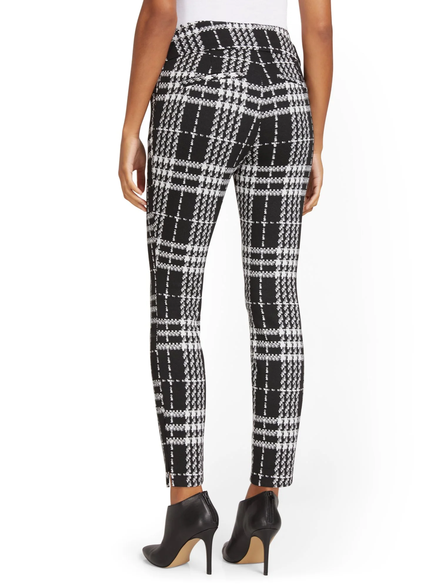 Pull-On Plaid Ankle Ponte Pant - Superflex - Image 3