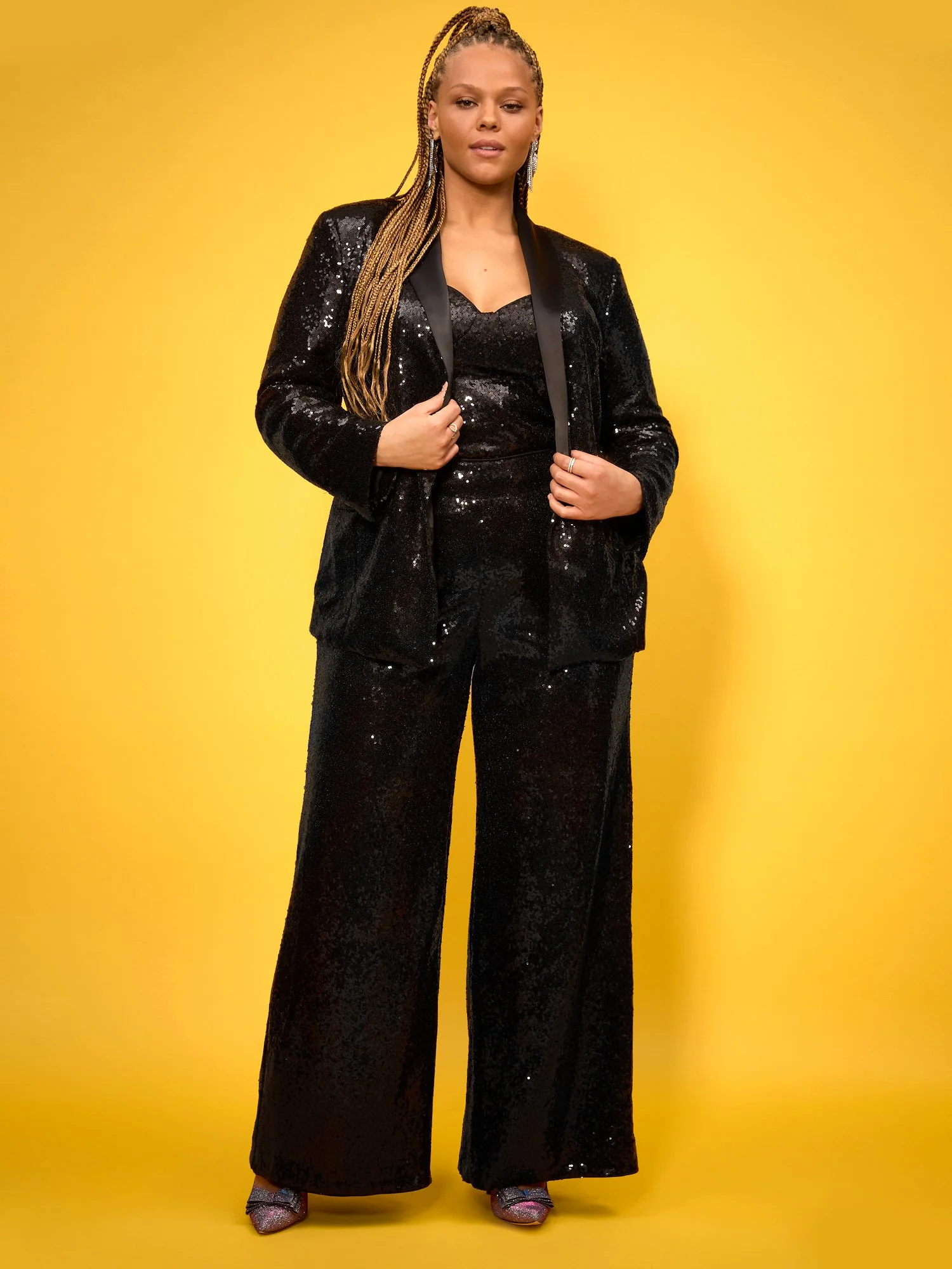 Pull-On Sequin Wide-Leg Pant - Image 4