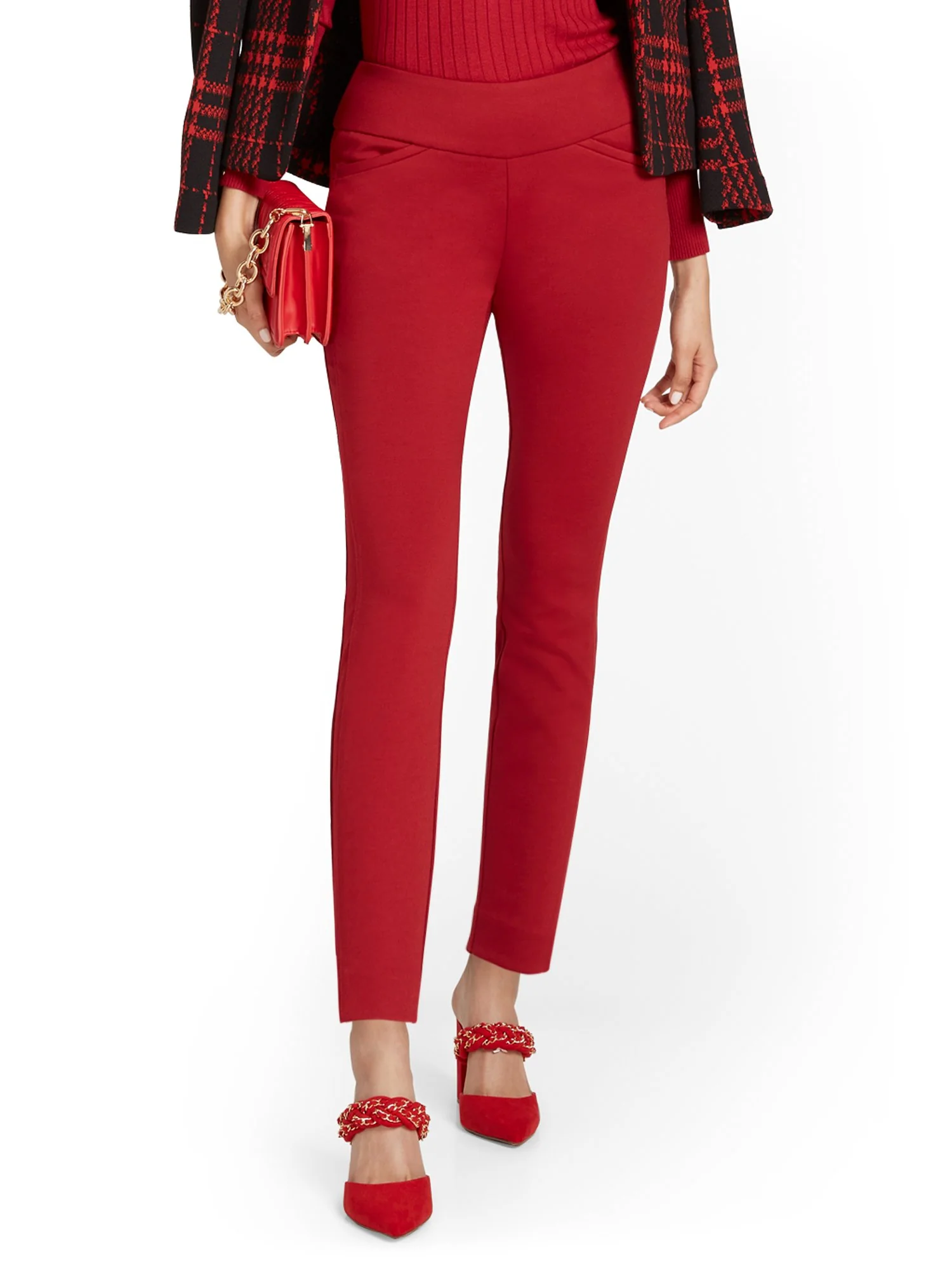 Pull-On Slim-Leg Ankle Ponte Pant - Superflex - Image 11