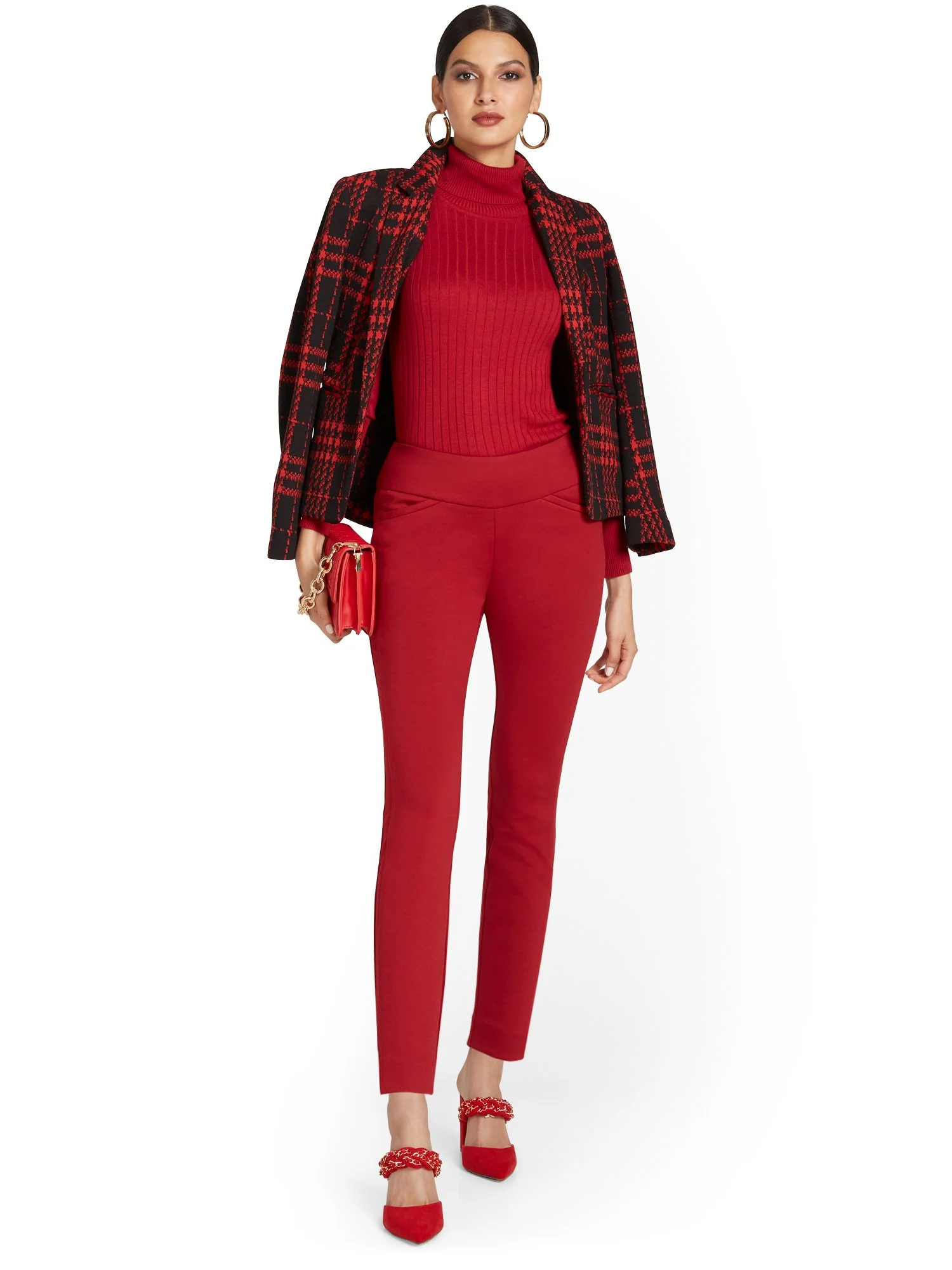 Pull-On Slim-Leg Ankle Ponte Pant - Superflex - Image 12