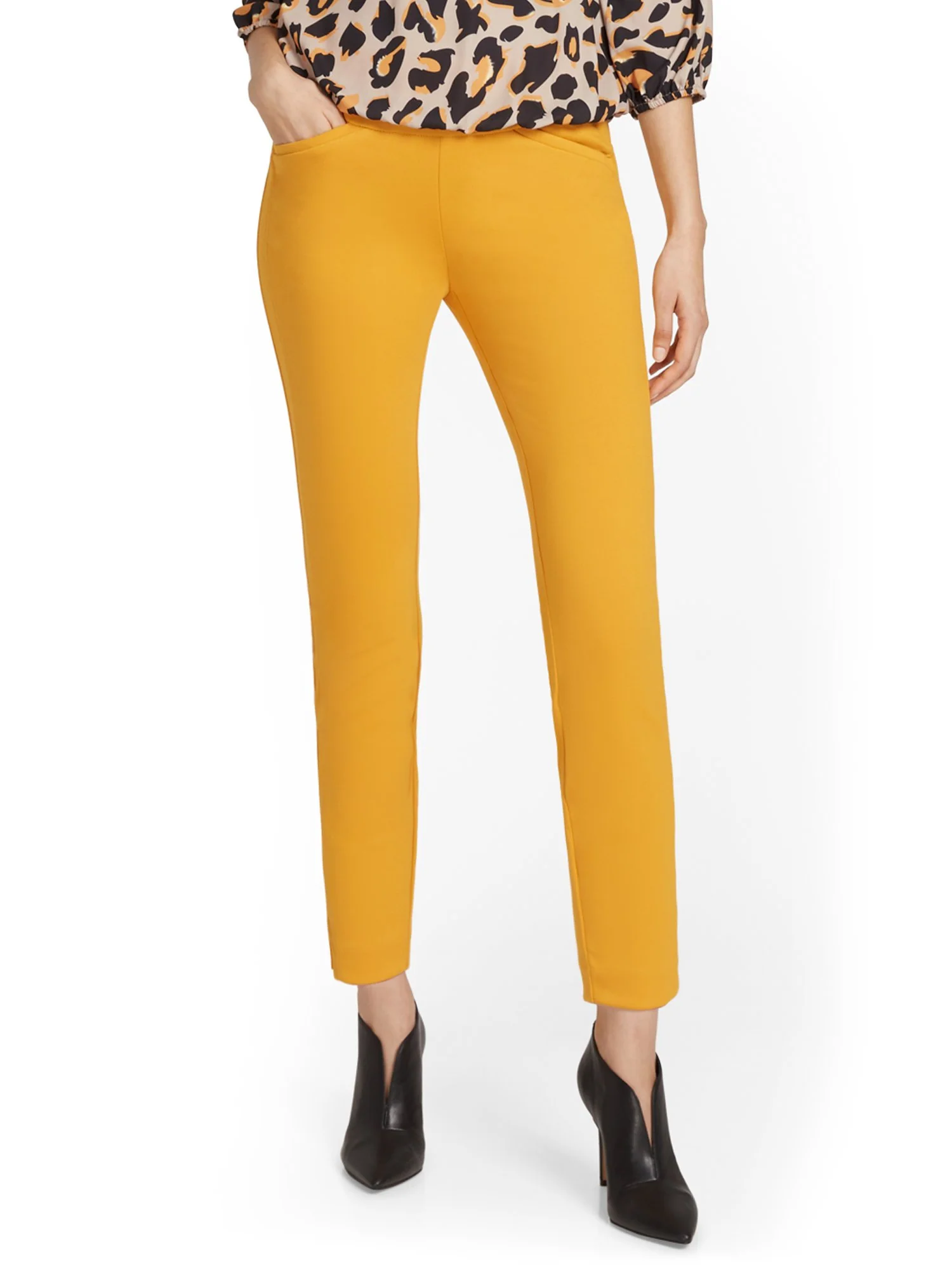 Pull-On Slim-Leg Ankle Ponte Pant - Superflex - Image 14