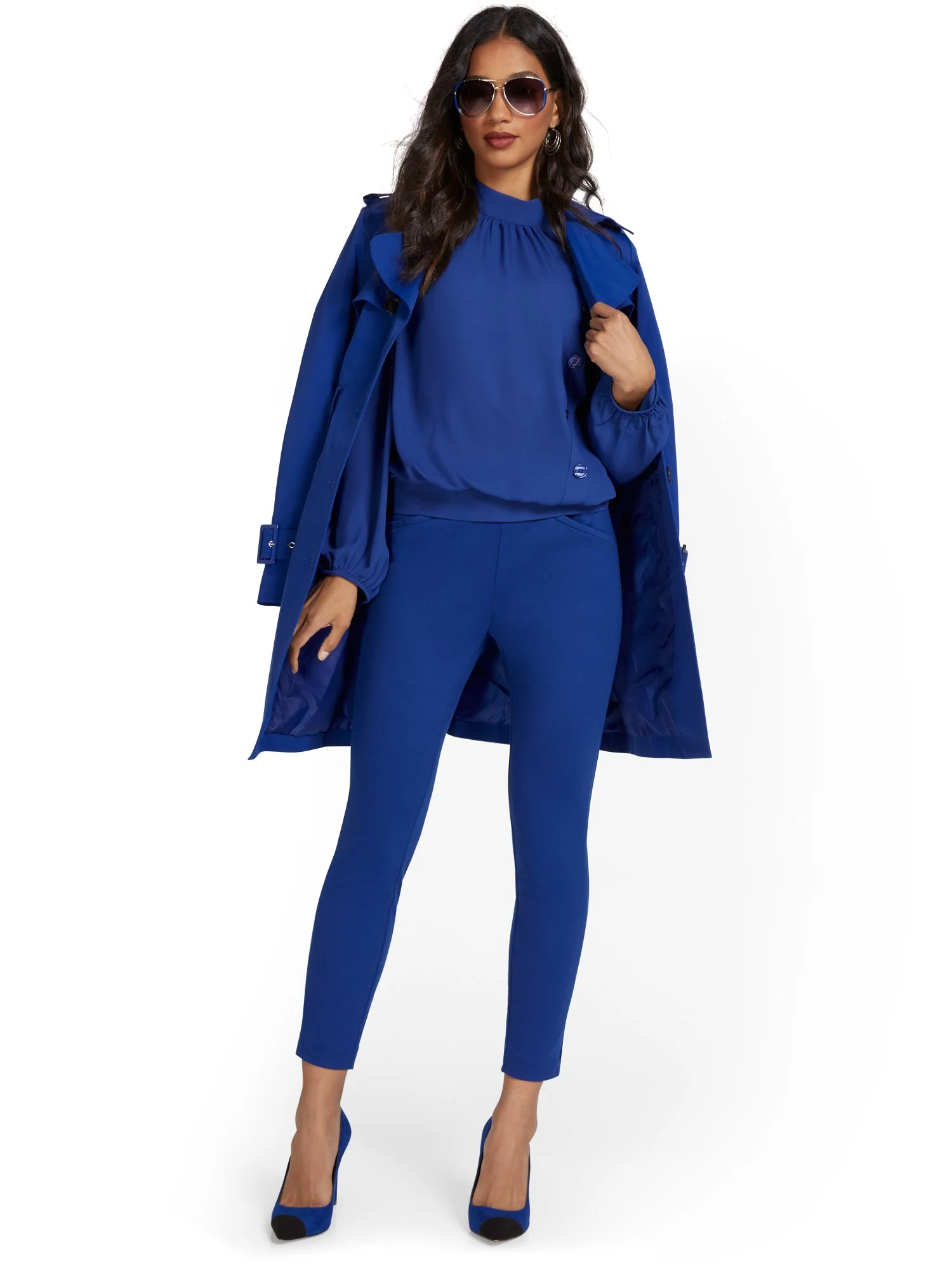 Pull-On Slim-Leg Ankle Ponte Pant - Superflex - Image 20