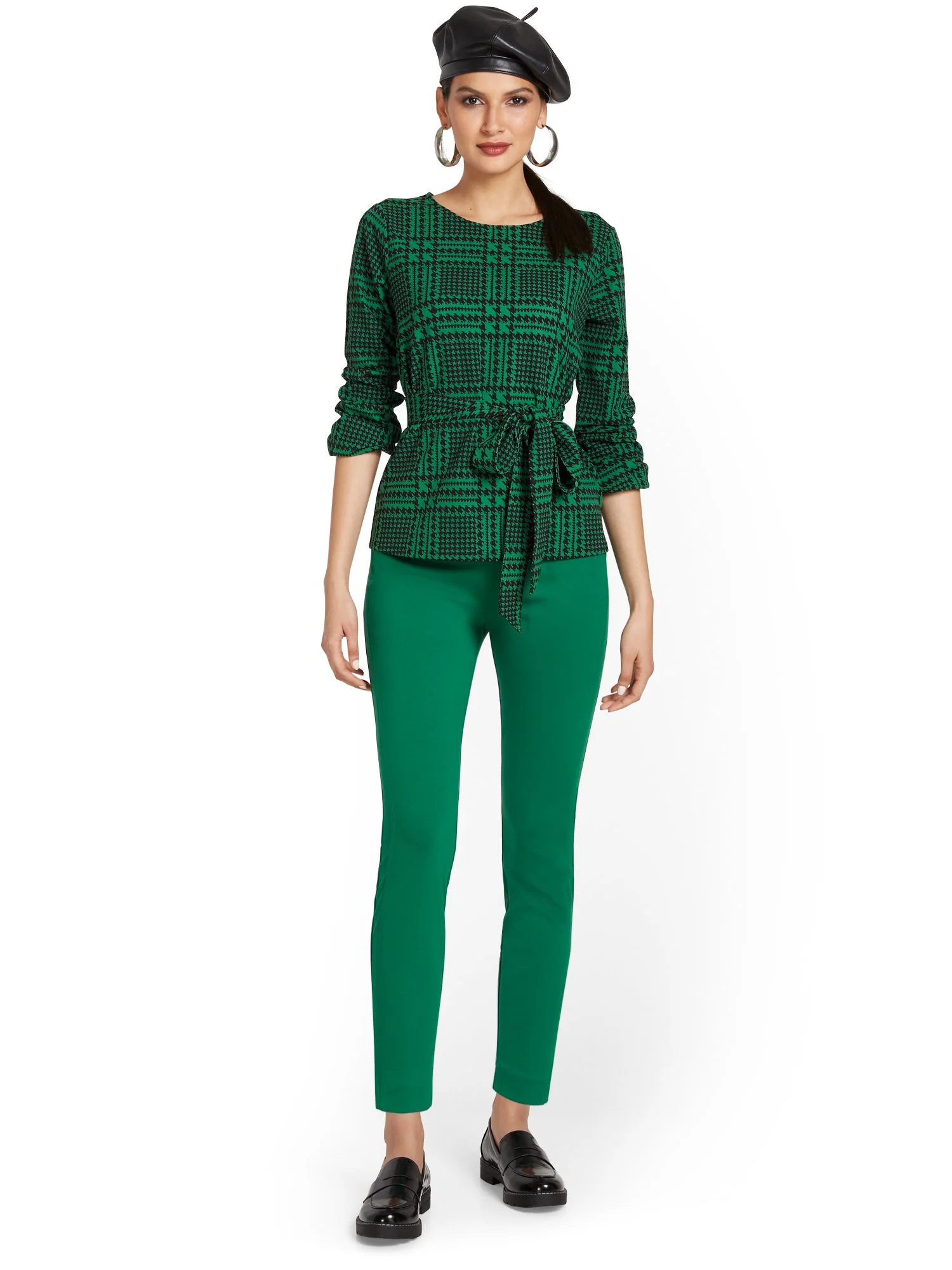 Pull-On Slim-Leg Ankle Ponte Pant - Superflex - Image 8