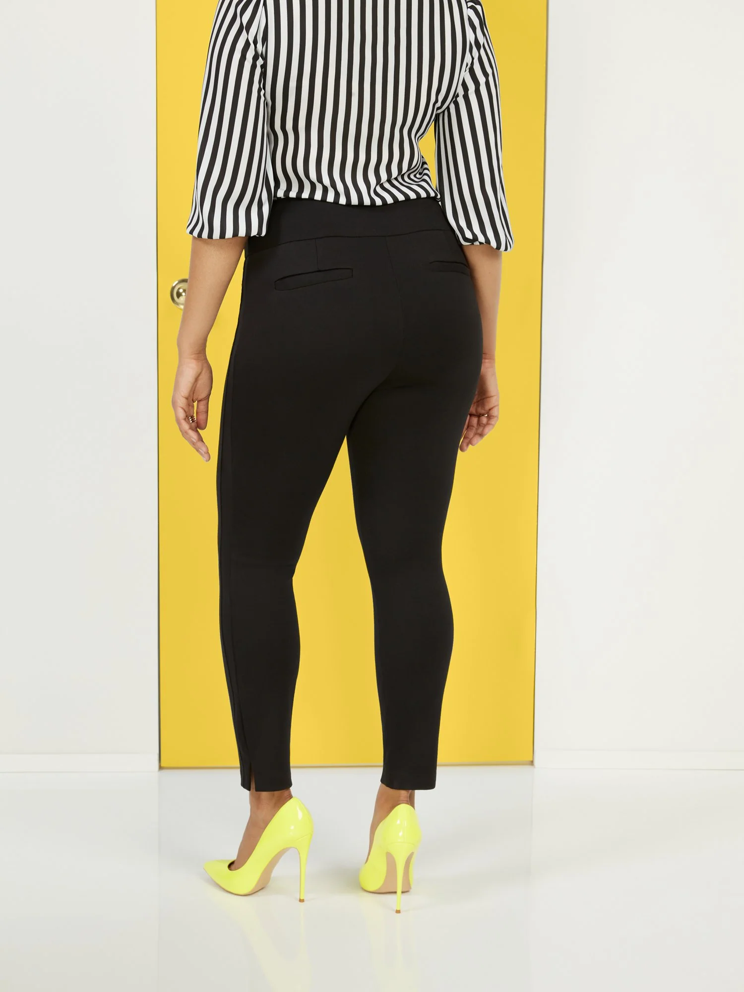 Pull-On Super High-Waisted Ankle Ponte Pant - Superflex - Image 3