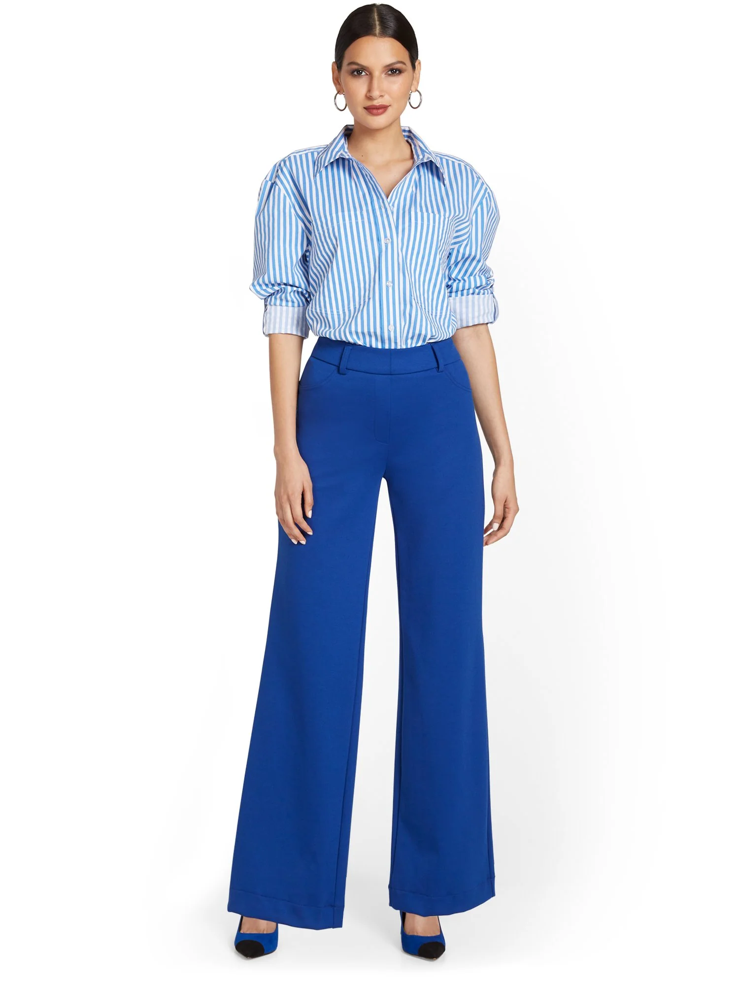 Pull-On Wide-Leg Ponte Pant - Superflex - Image 14