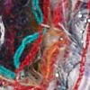 Purple Multi Yarn Fringe Scarf - Sweet Pea - Image 3