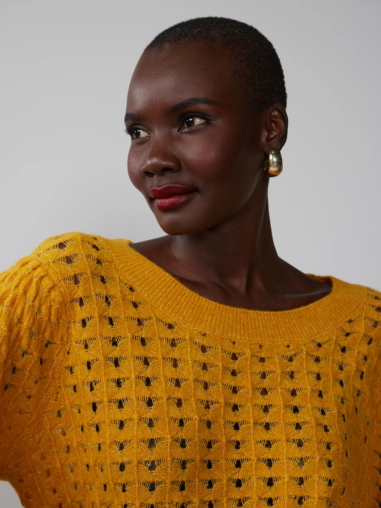 Quarter Sleeve Pointelle Sweater - Image 12