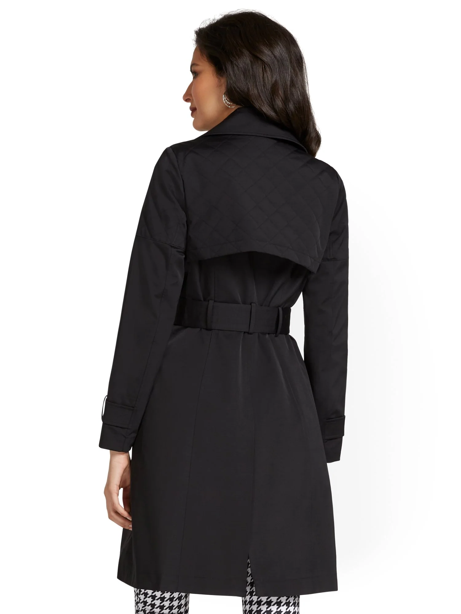 Quilted Belted Trenchcoat - City Trench Collection - Image 3