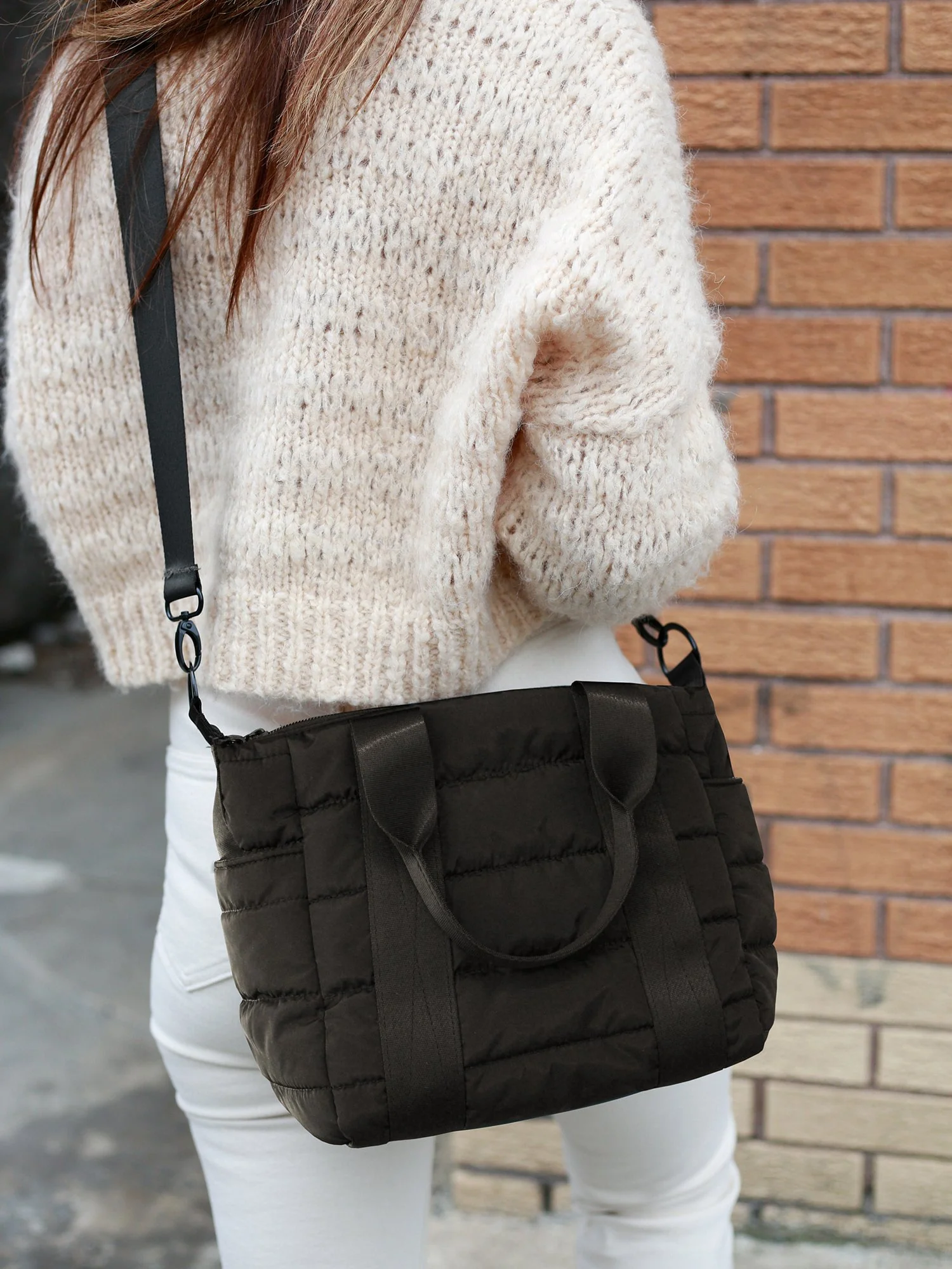 Quilted Mini Commuter Tote Bag - Mytagalongs - Image 5