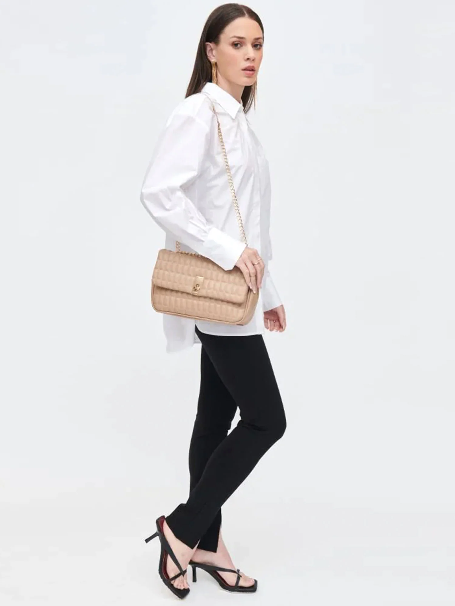 Urban Expressions Quilted Turnlock Crossbody - Brands We Love - Image 4