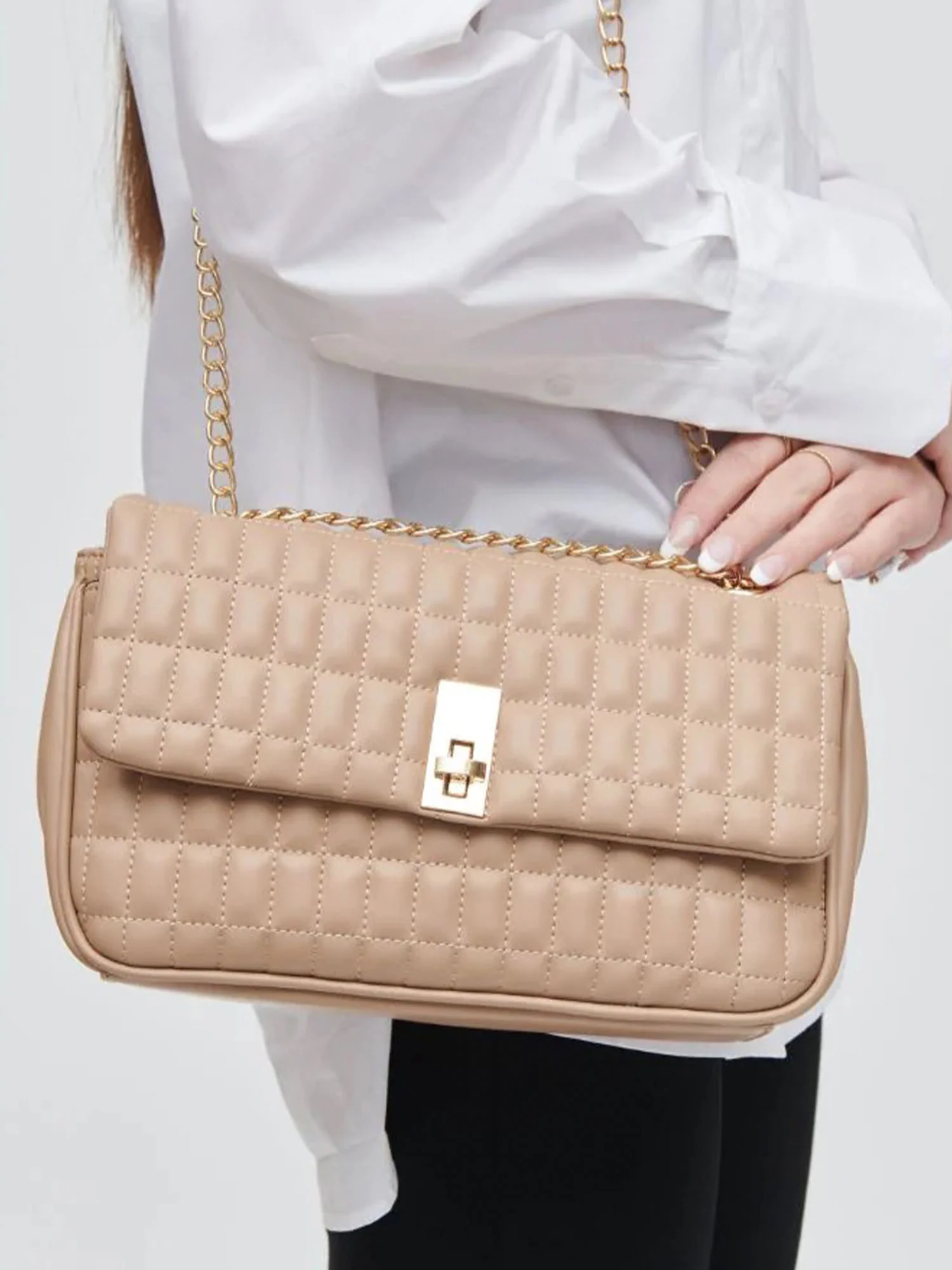 Urban Expressions Quilted Turnlock Crossbody - Brands We Love - Image 5