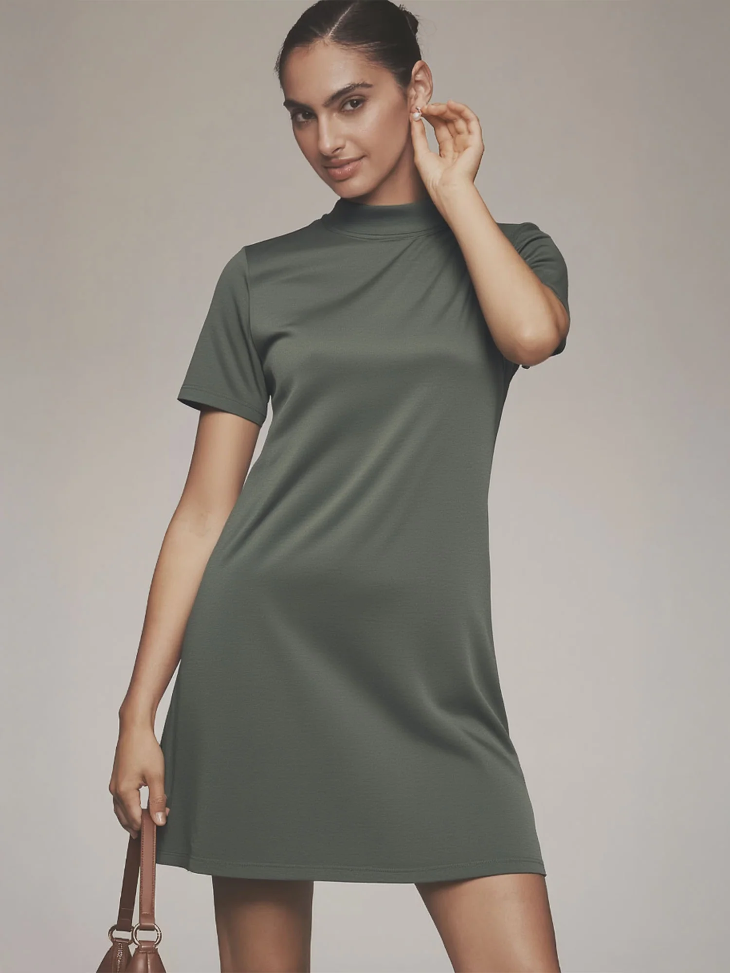Scuba Mock Neck Mini Dress - Image 7