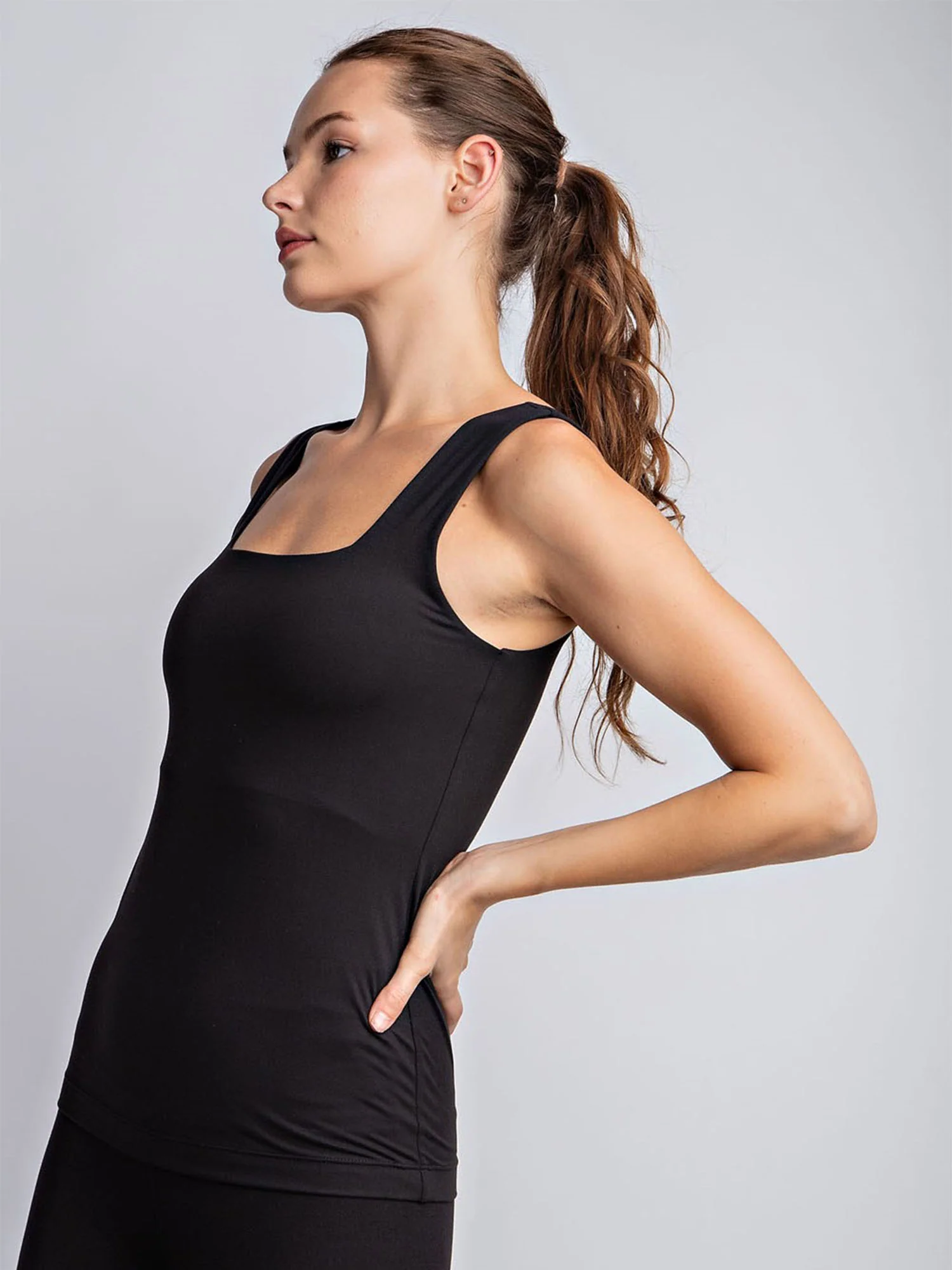 Sleeveless Buttersoft  Square Neck Tank Top - Image 12