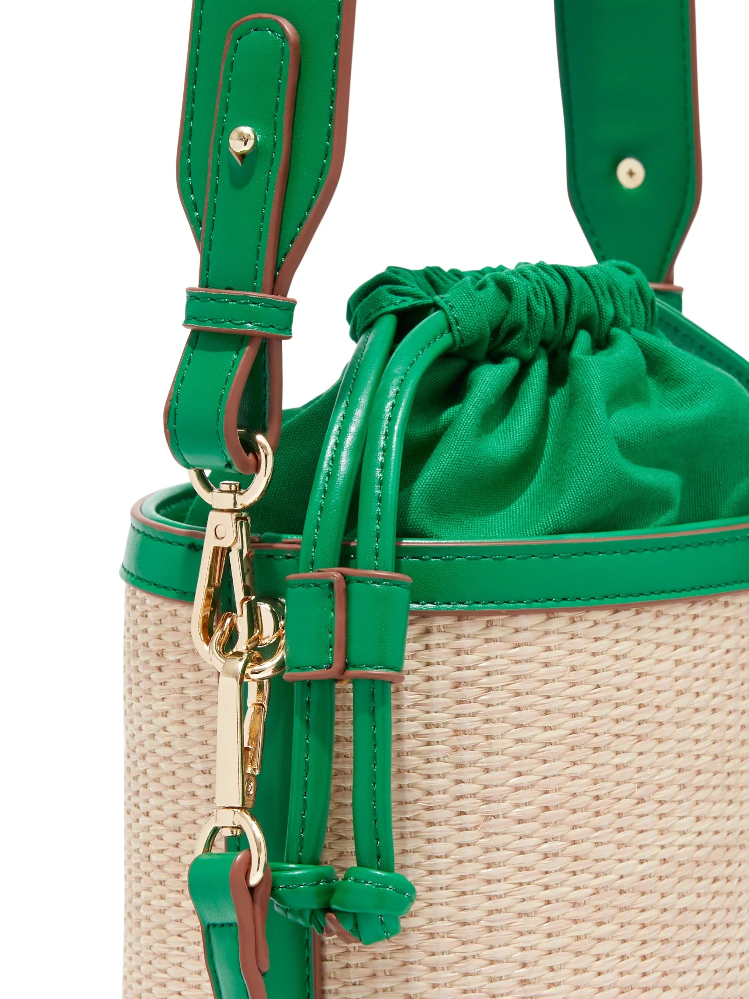 Raffia Bucket Bag - Eva Mendes Collection - Image 3