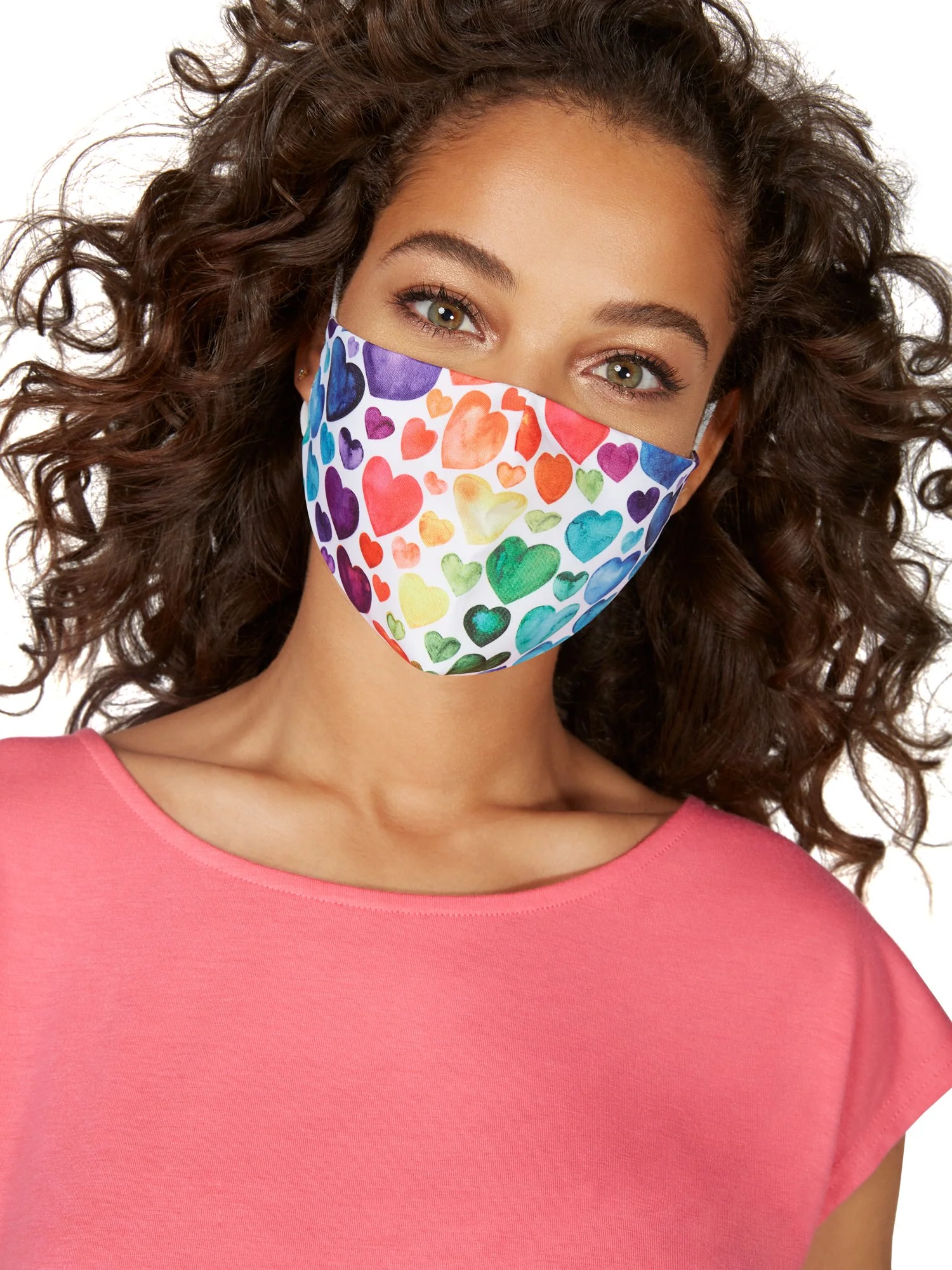 Rainbow Heart Face Mask - Image 2