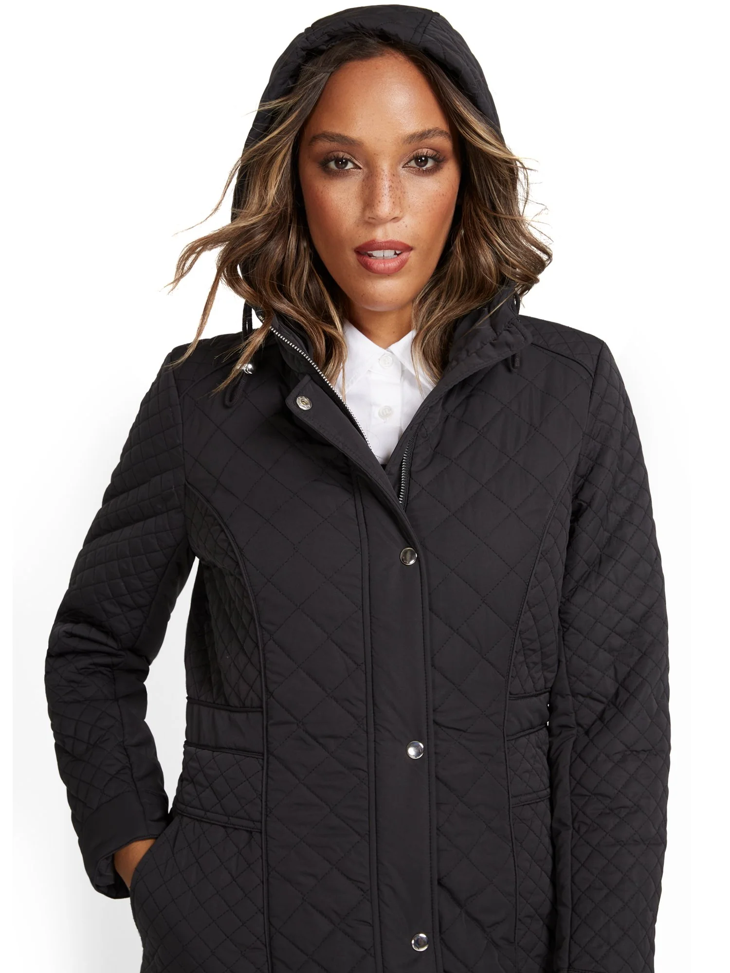 REPREVE® Long Quilted Coat - Image 4