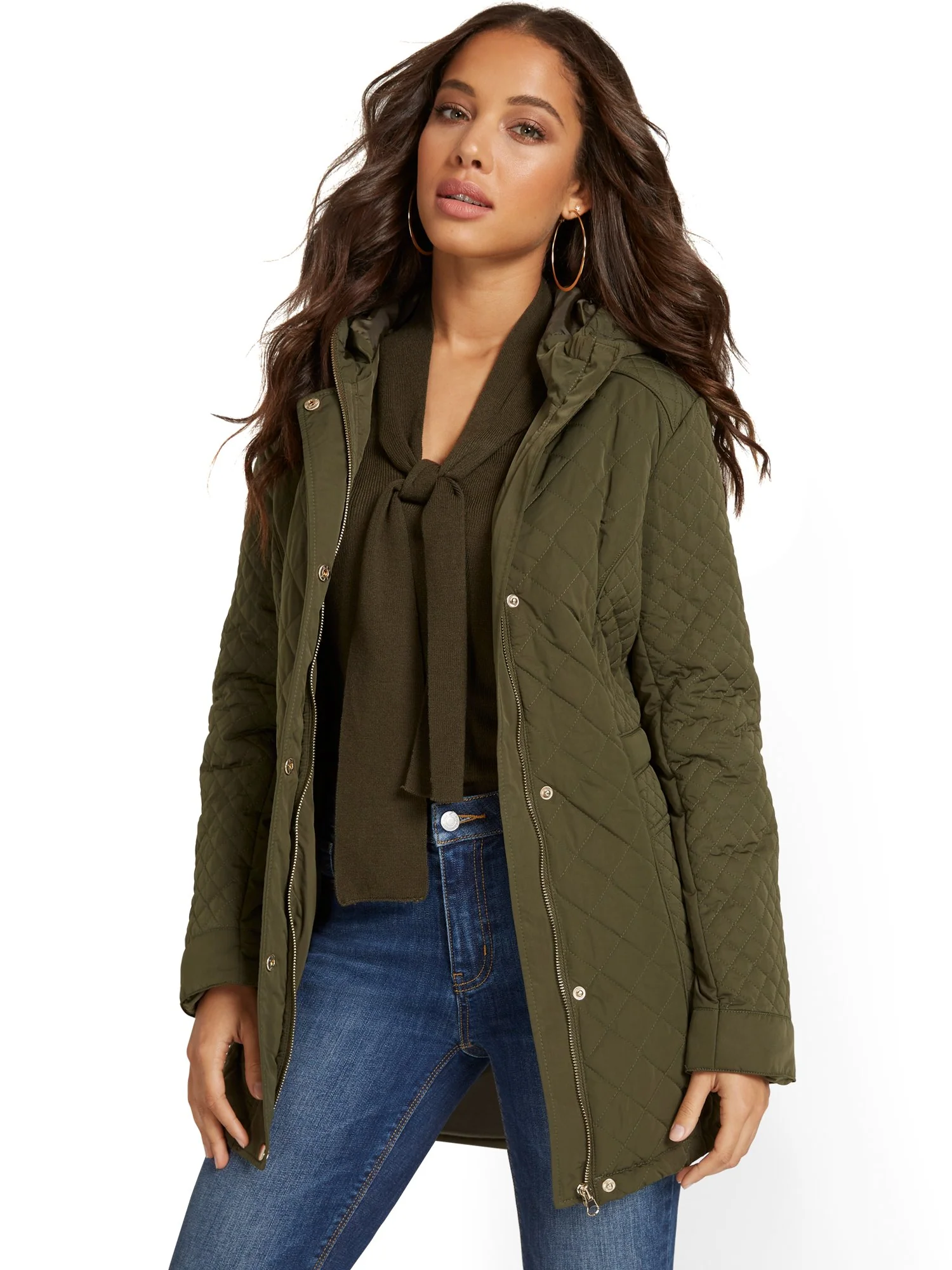 REPREVE® Long Quilted Coat - Image 7