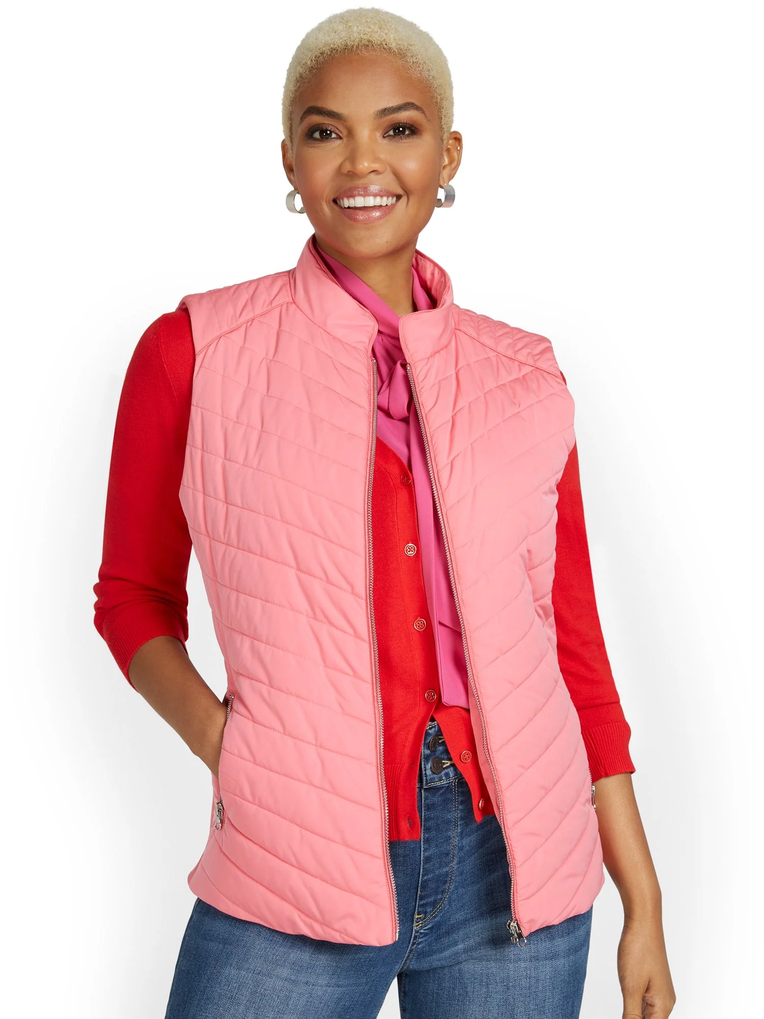 REPREVE® Piped Quilted Vest - Image 11