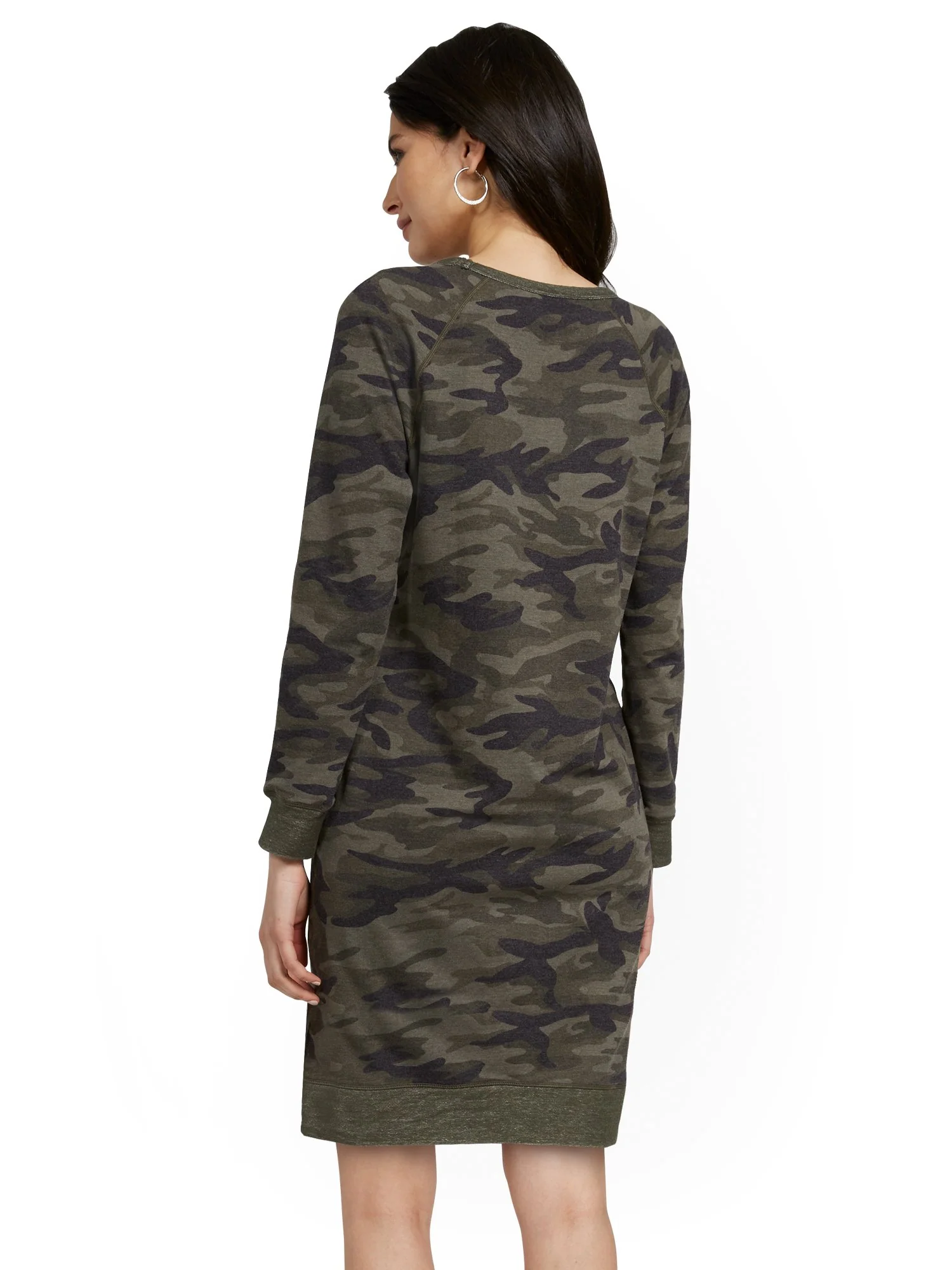 Reversible Camo-Print Sweatshirt Dress - Image 3