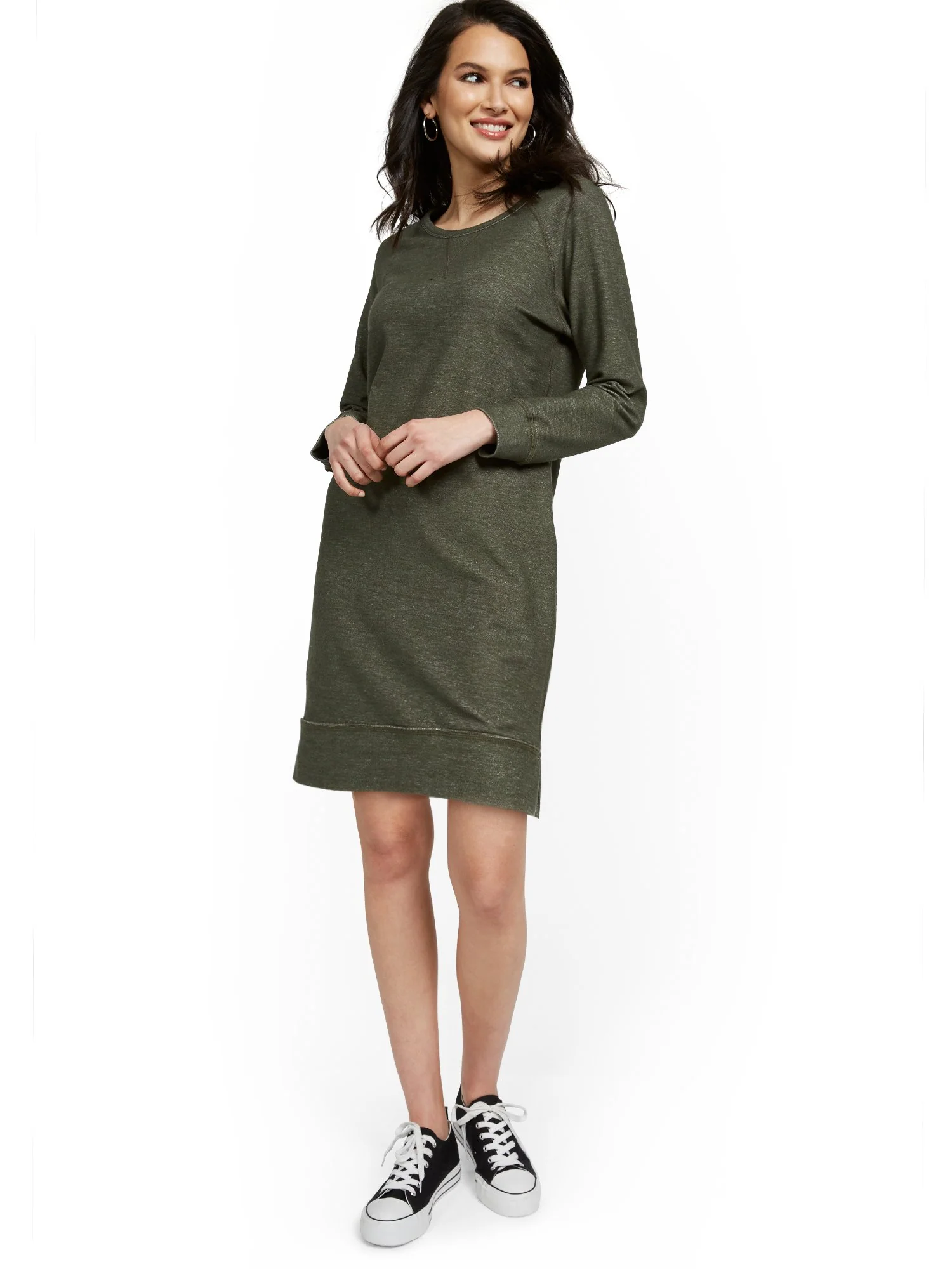Reversible Camo-Print Sweatshirt Dress - Image 4
