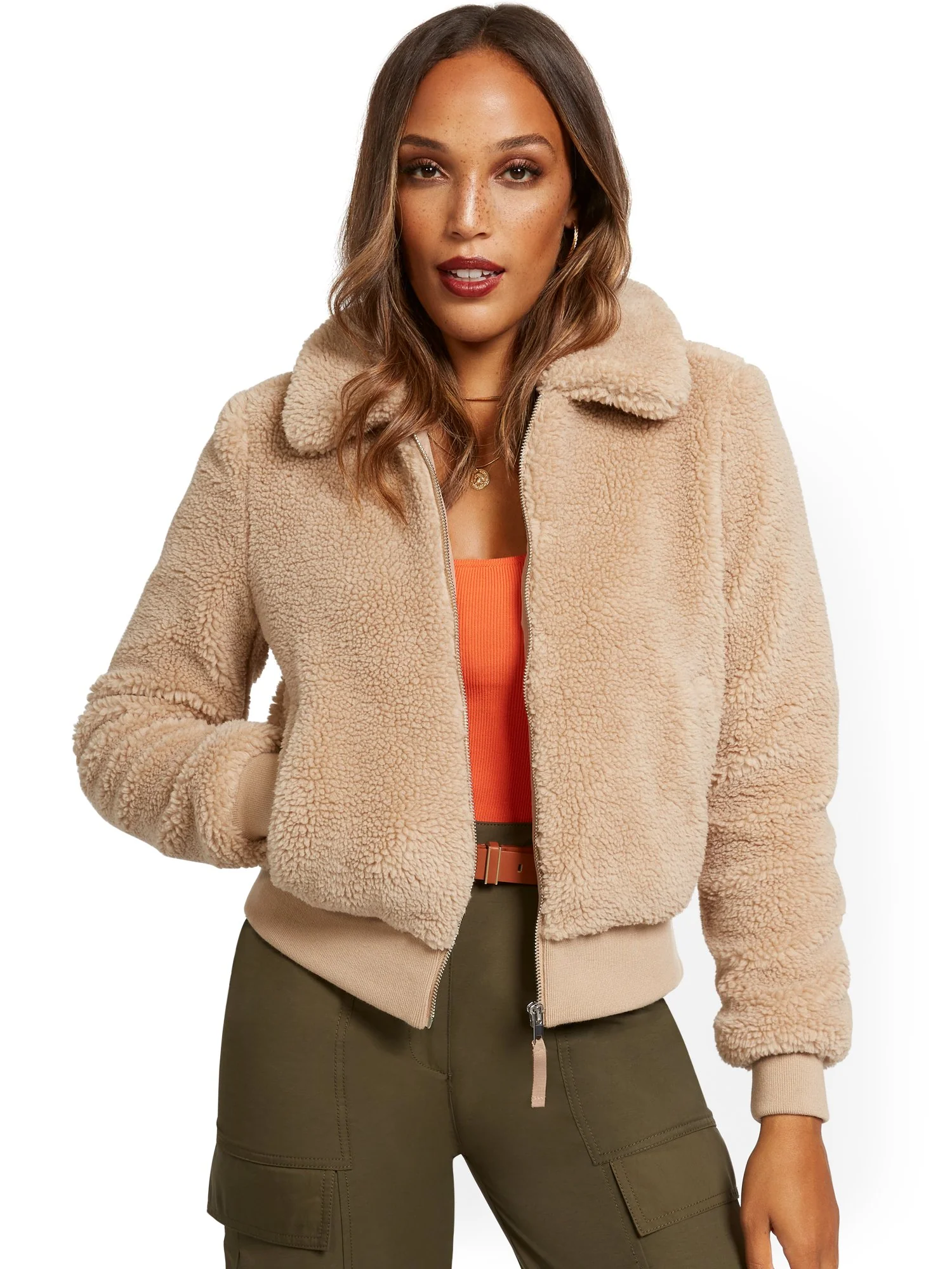 Reversible Teddy Bomber Jacket - Image 10