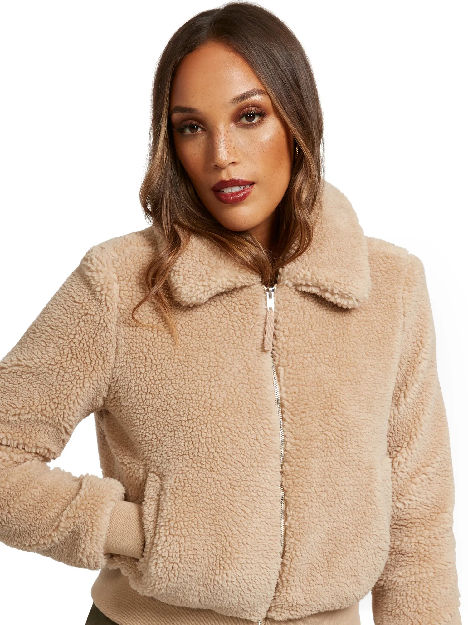 Reversible Teddy Bomber Jacket - Image 12