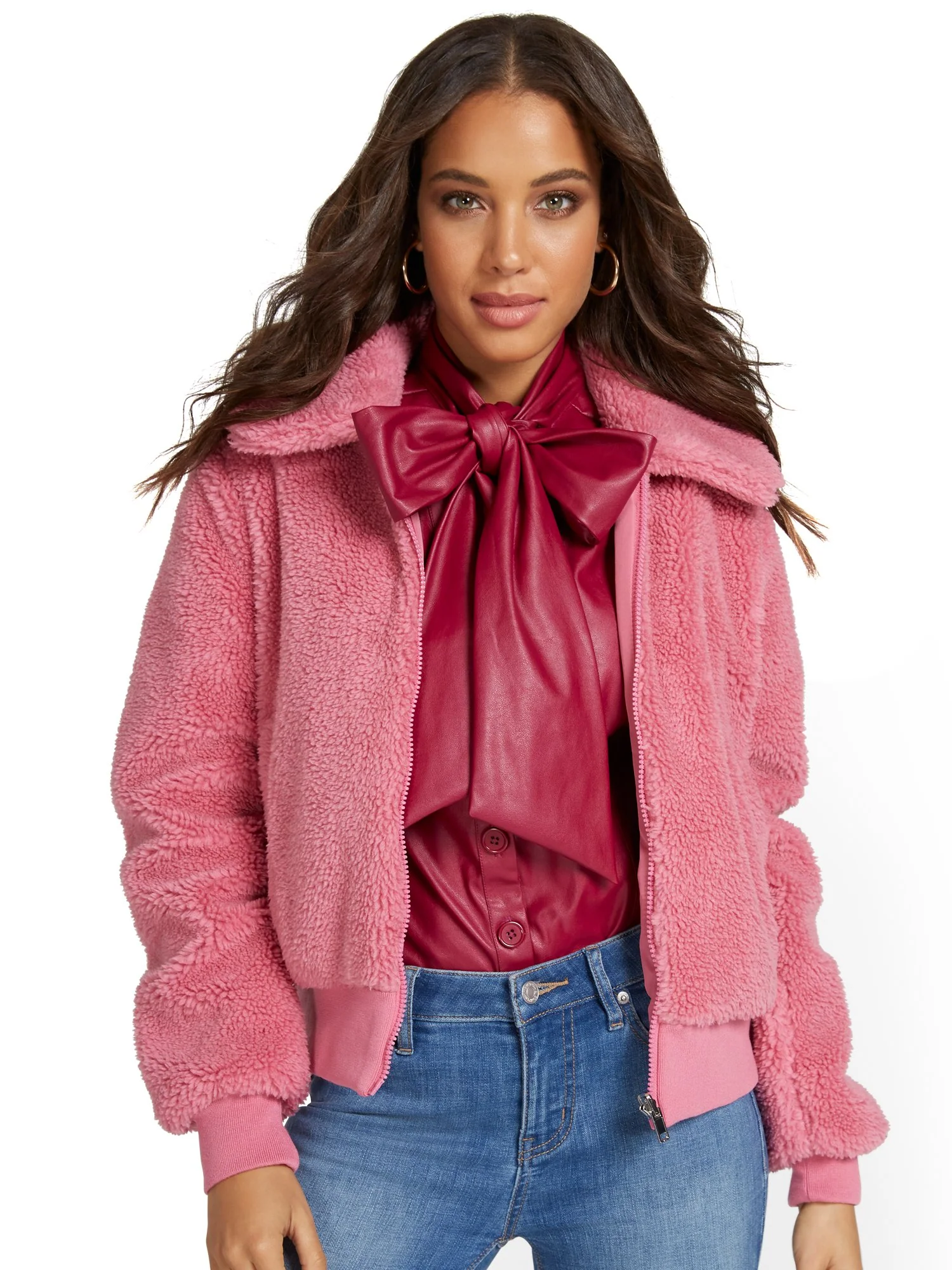 Reversible Teddy Bomber Jacket - Image 6